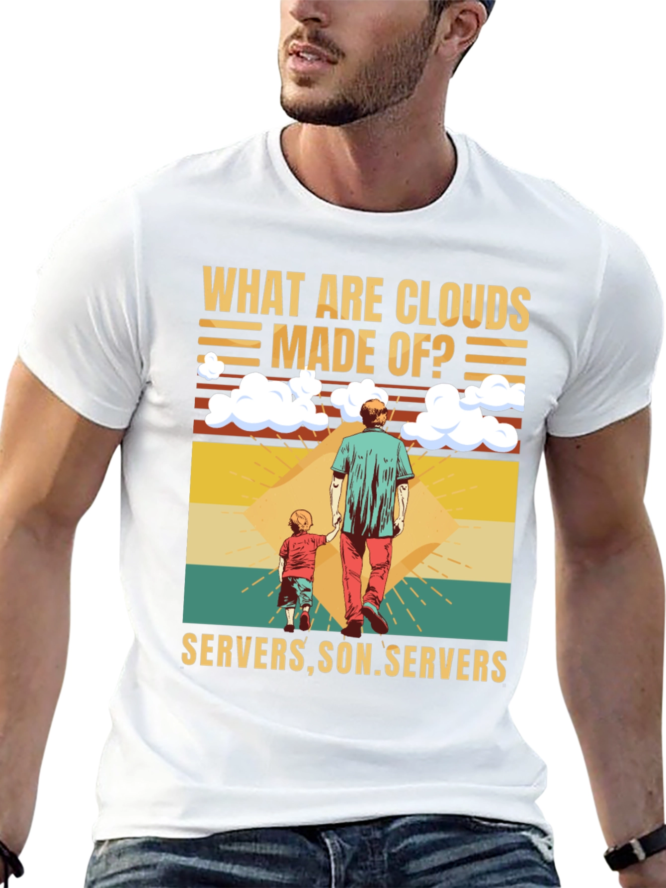 Cloud Made of Servers Funny T-Shirt