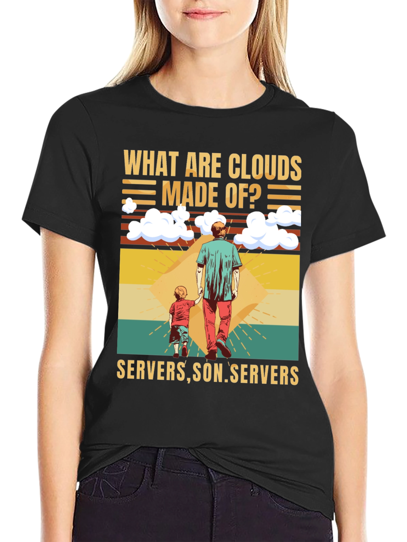Cloud Made of Servers Funny T-Shirt