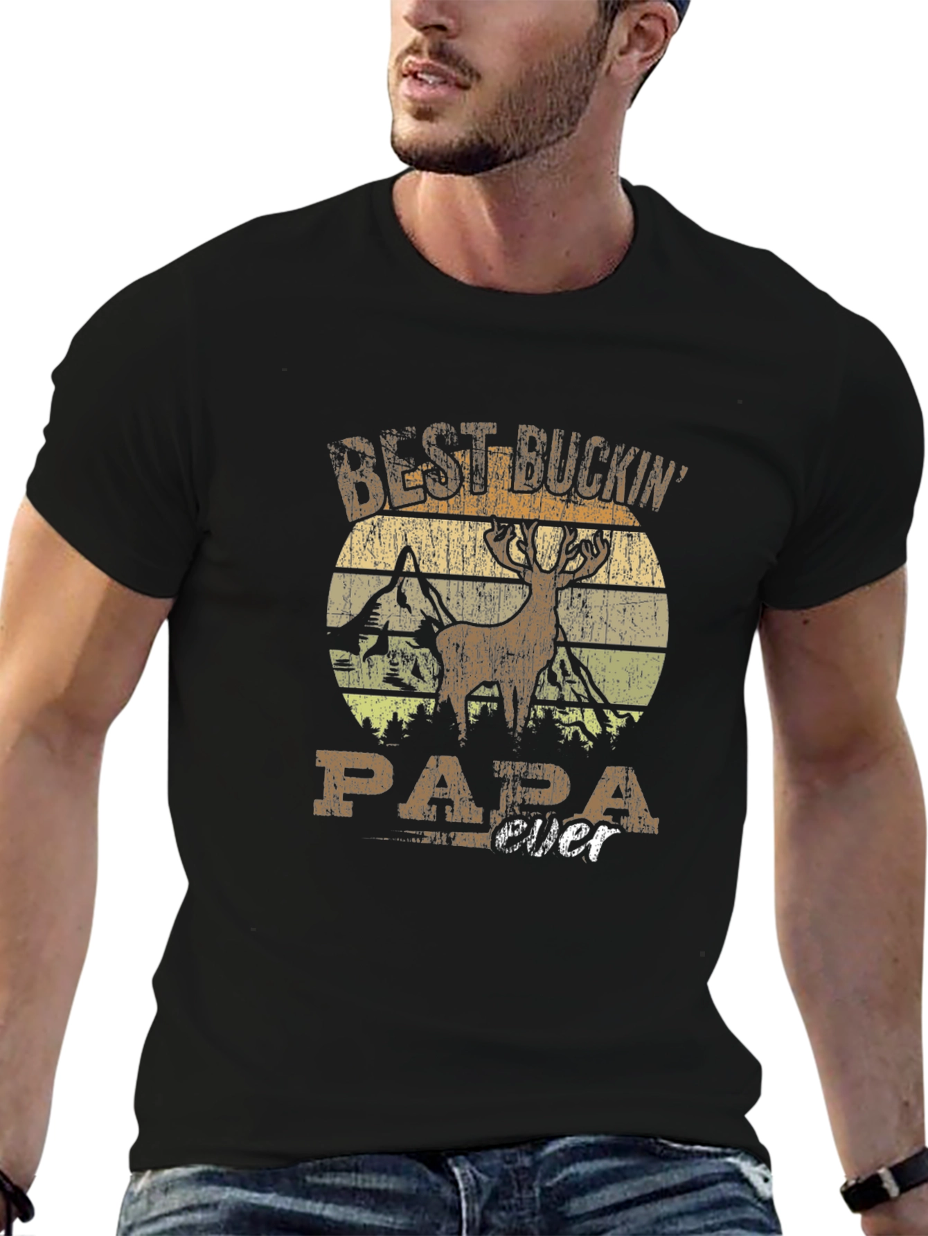 Best Buckin Papa Ever T-Shirt