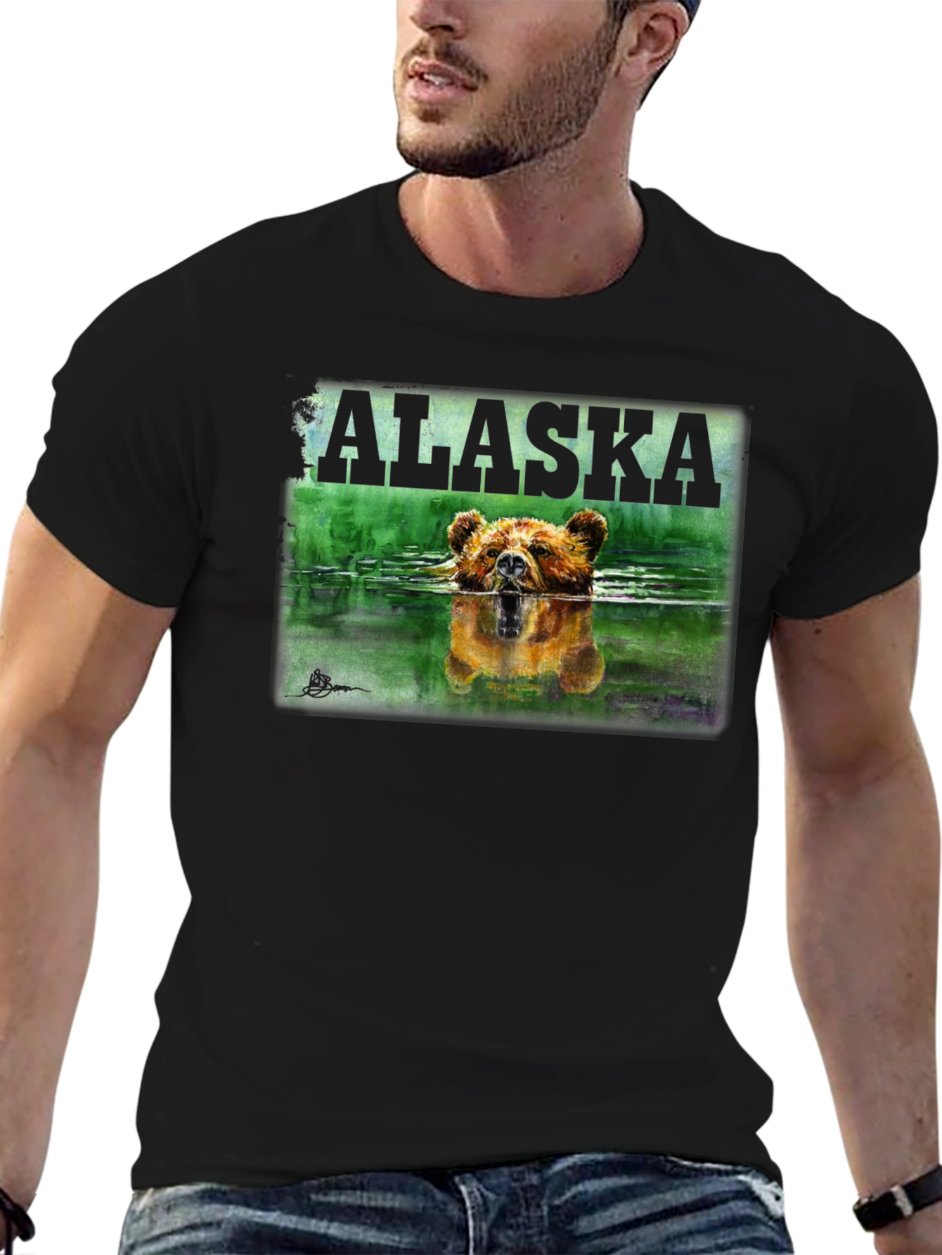 Alaska Bear Graphic T-Shirt