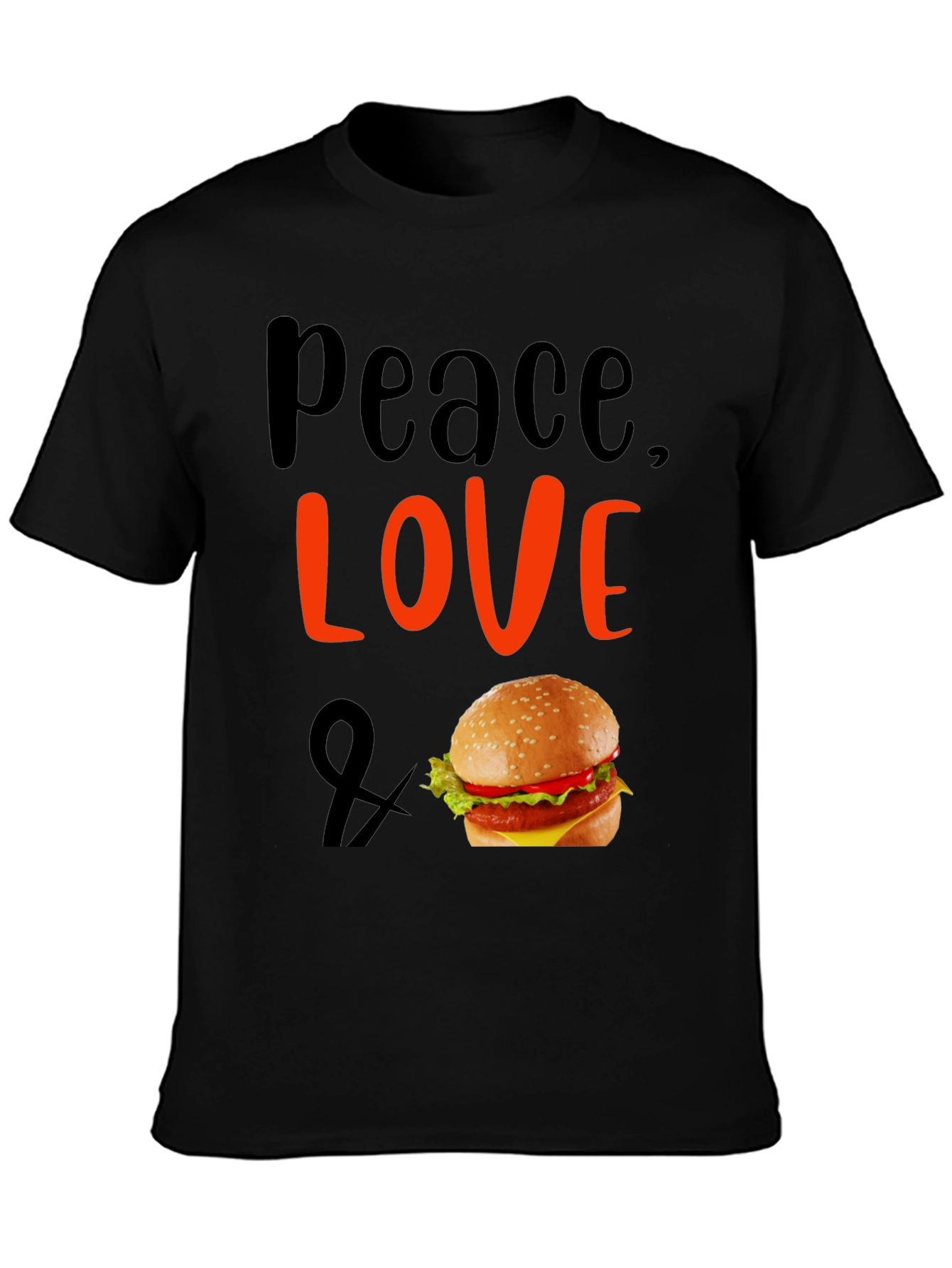 Peace Love and Burger T-Shirt