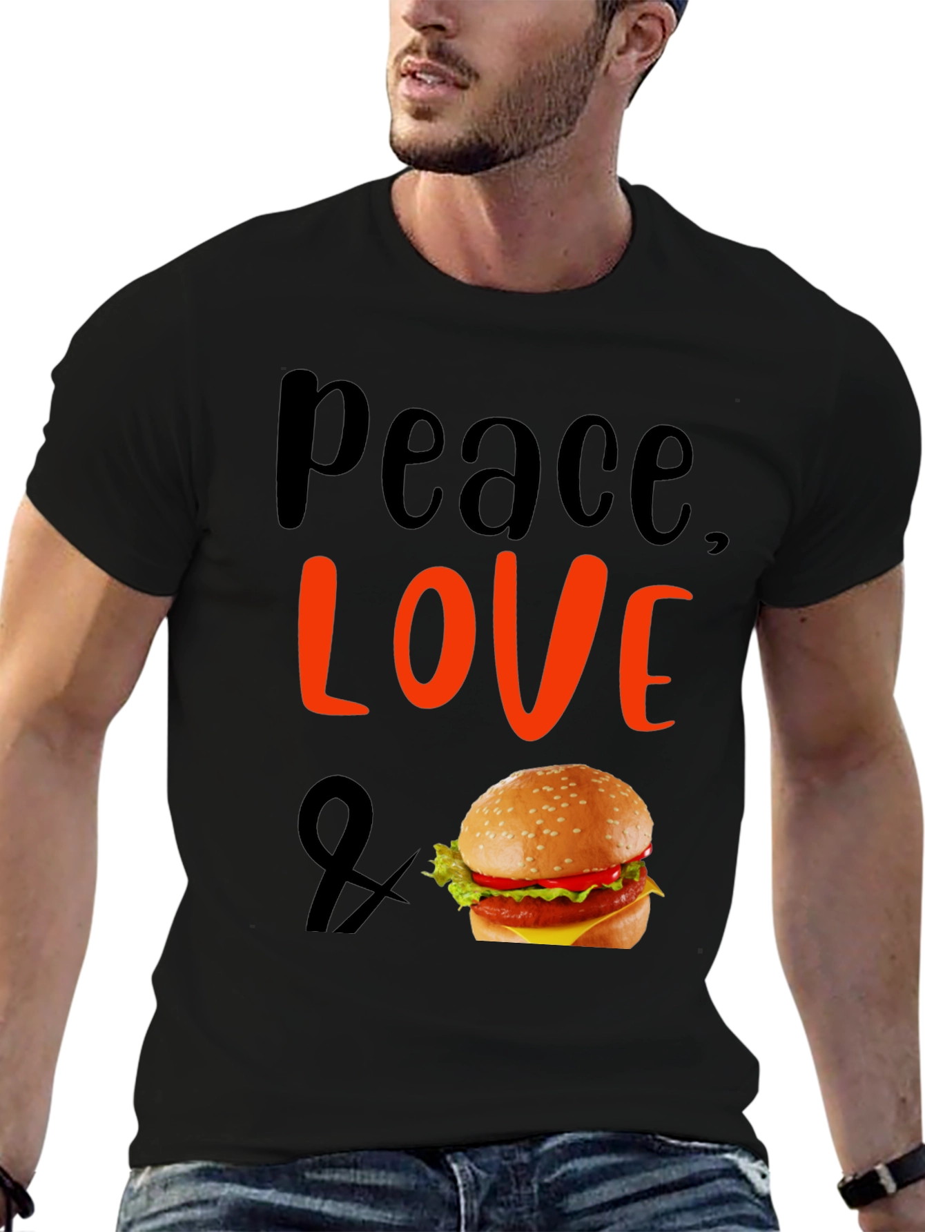 Peace Love and Burger T-Shirt