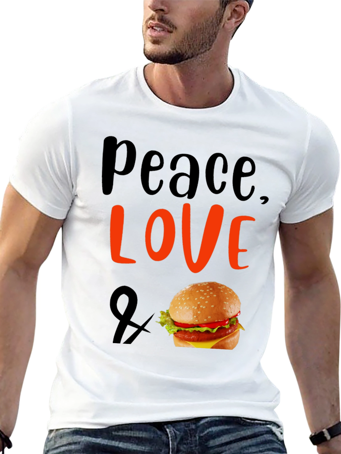 Peace Love and Burger T-Shirt
