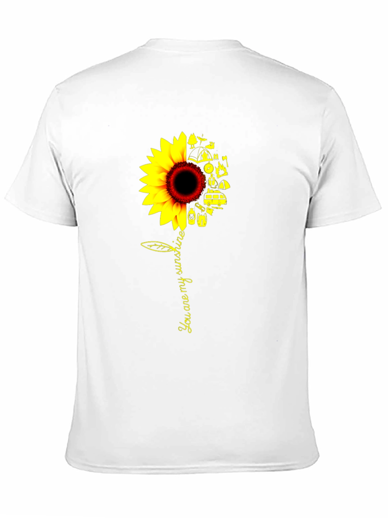 Sunflower Camping T-Shirt - You Are My Sunshine