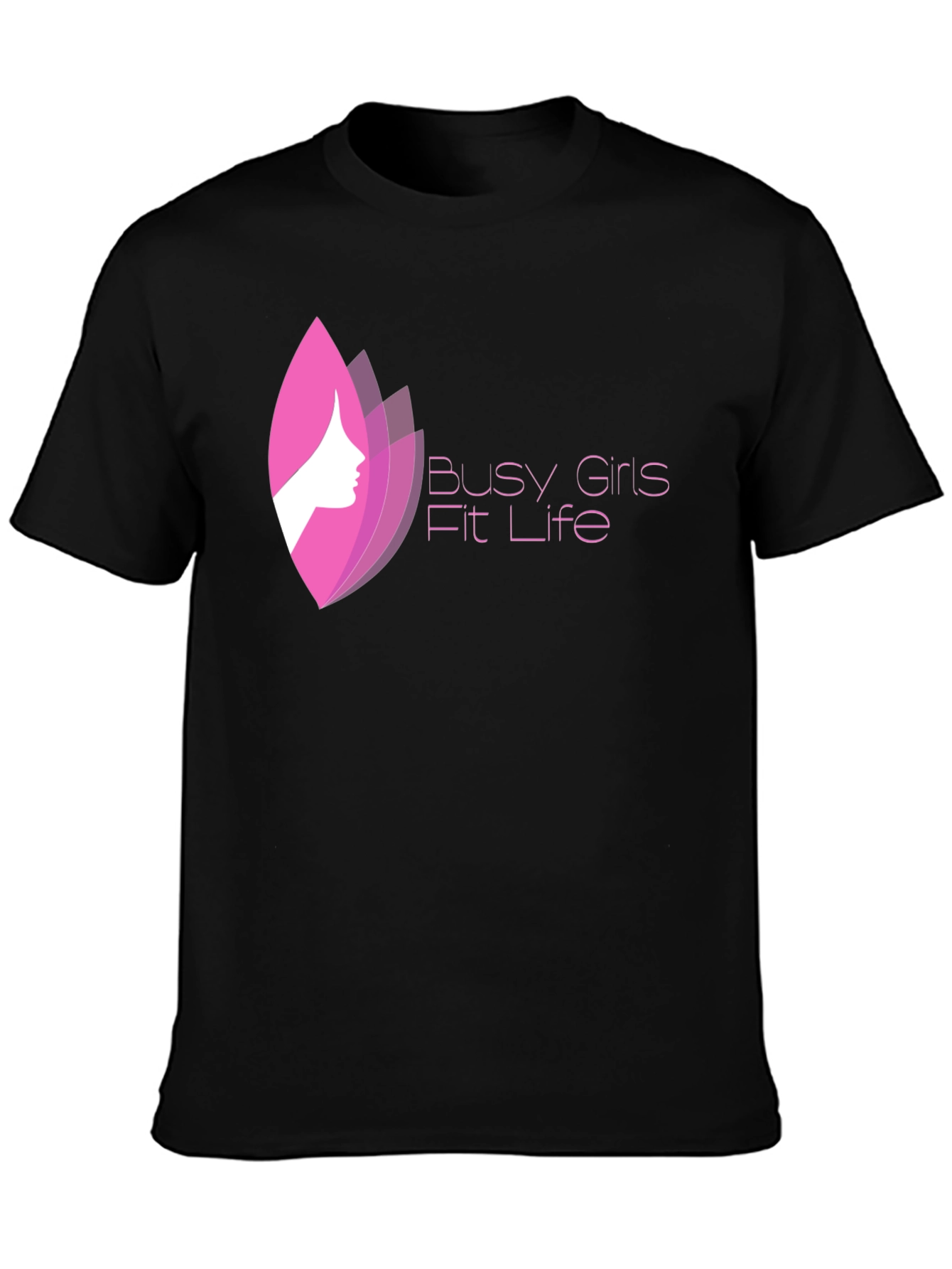 Busy Girls Fit Life Black Graphic Tee