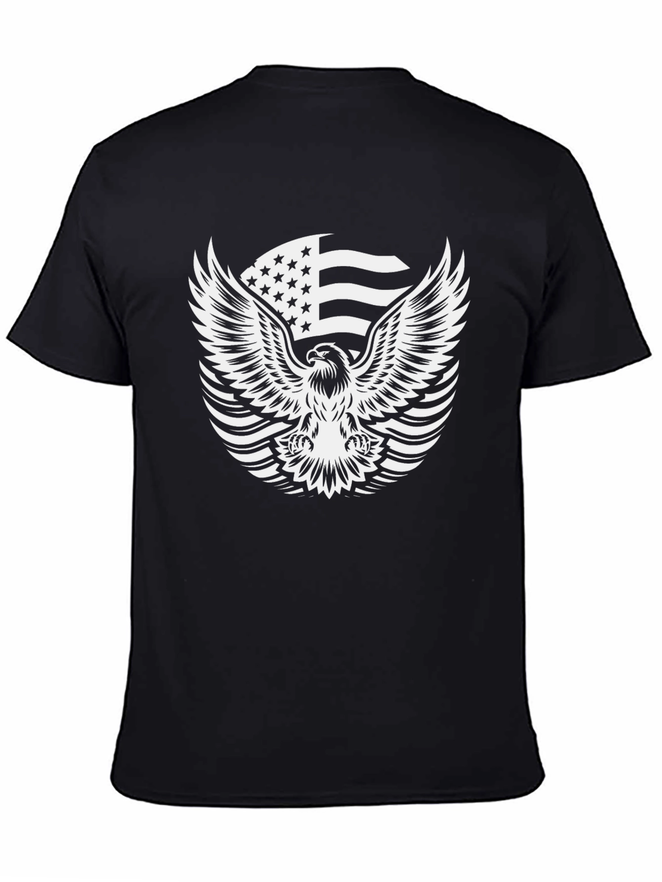 American Eagle Flag Graphic Tee - Black