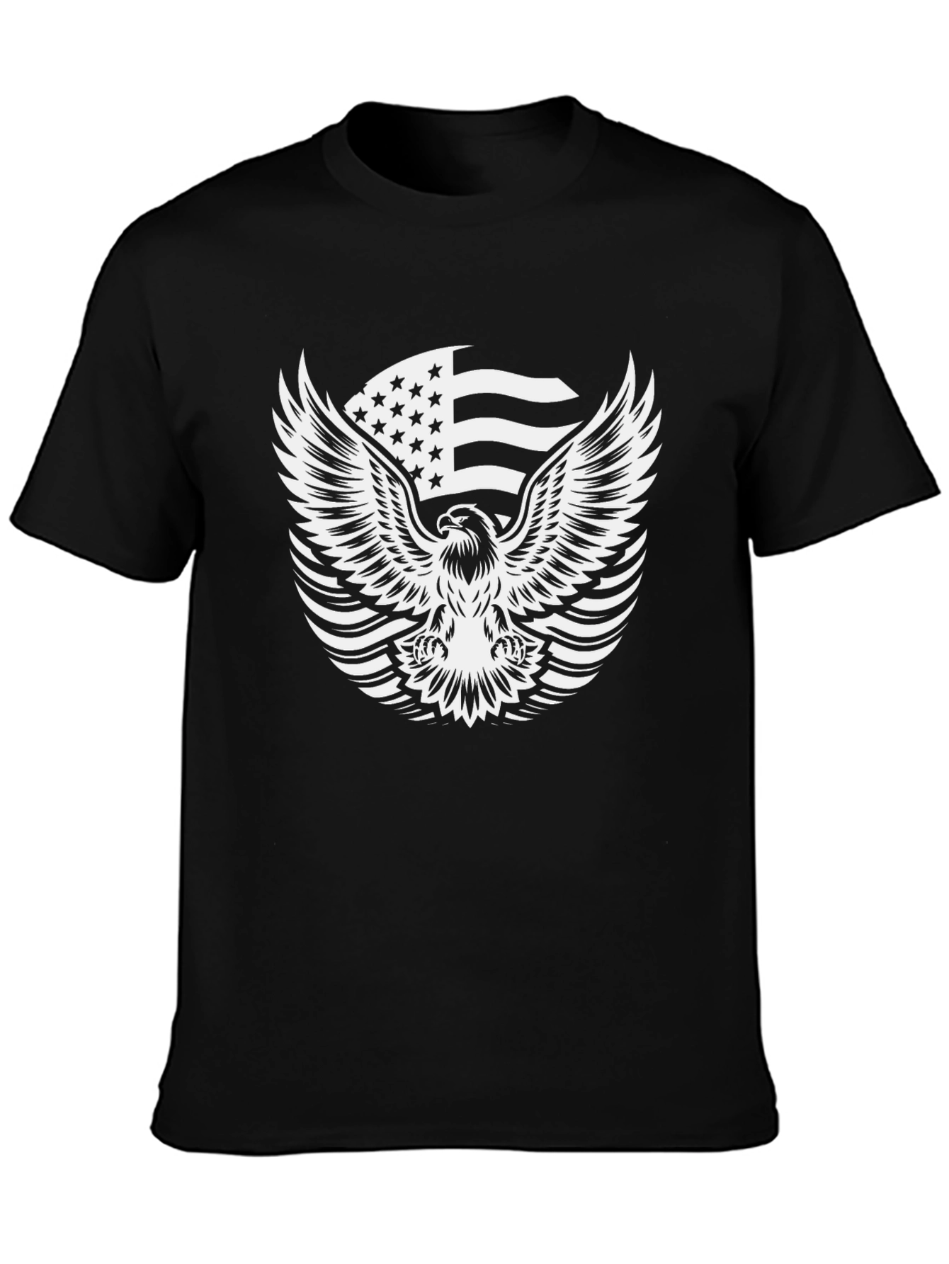 American Eagle Flag Graphic Tee - Black