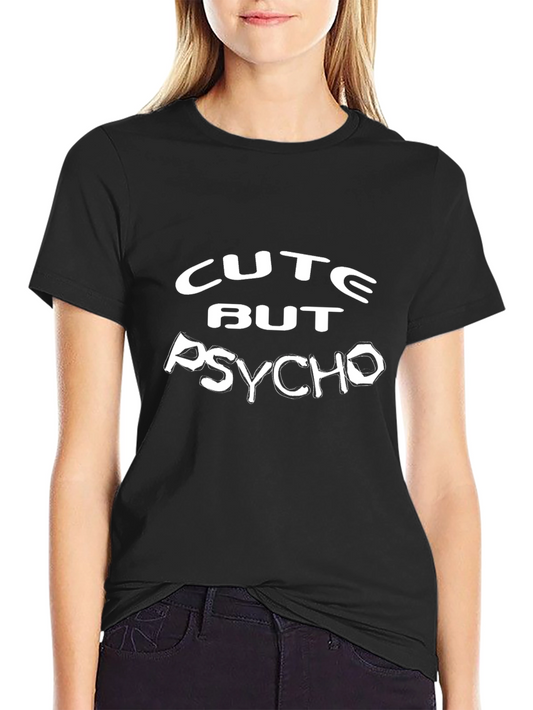 Cute But Psycho Black Graphic Tee