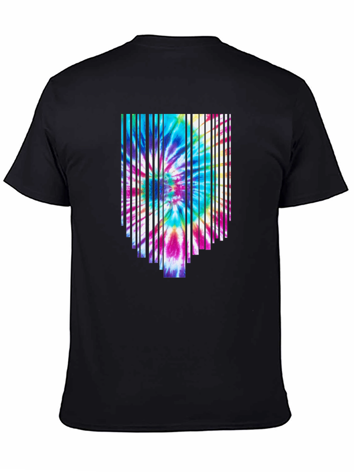 Tie-Dye Burst Graphic Black T-Shirt