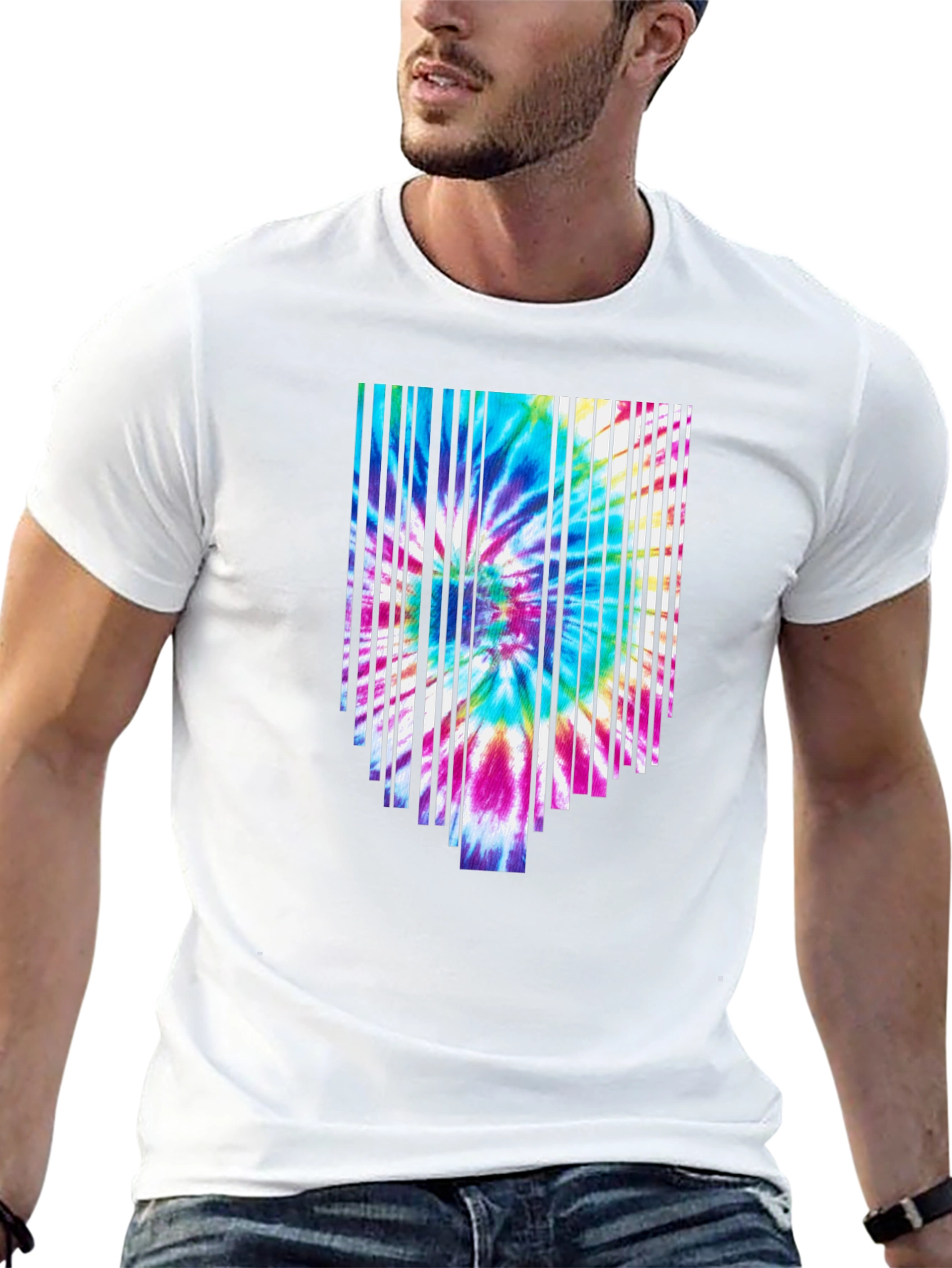 Tie-Dye Burst Graphic Black T-Shirt