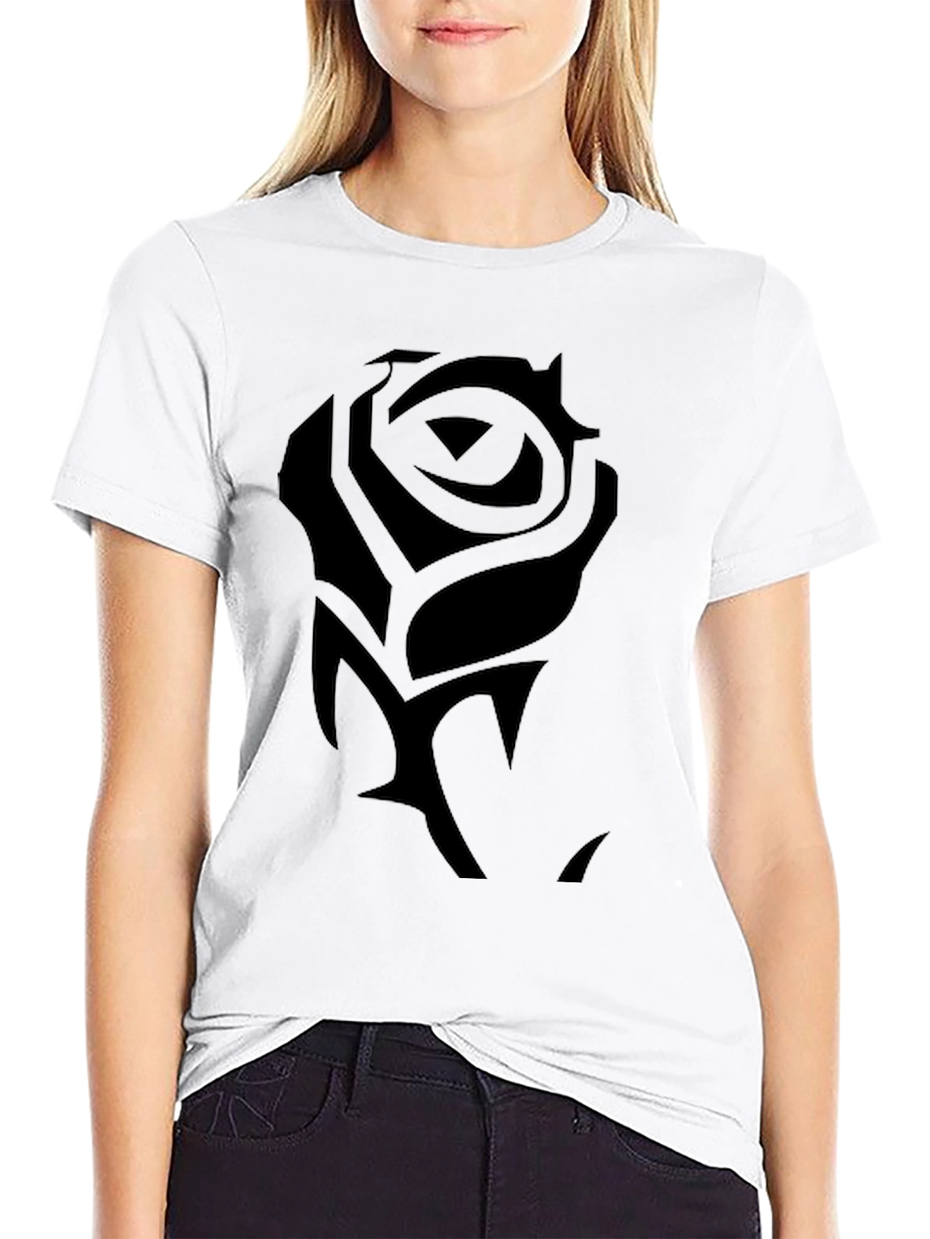 Black Rose Graphic Tee - Mens Fashion