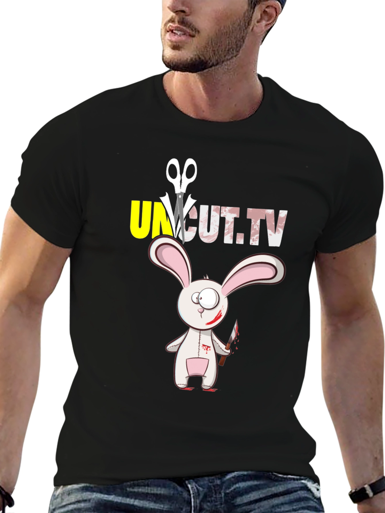 Uncut TV Rabbit Graphic T-Shirt
