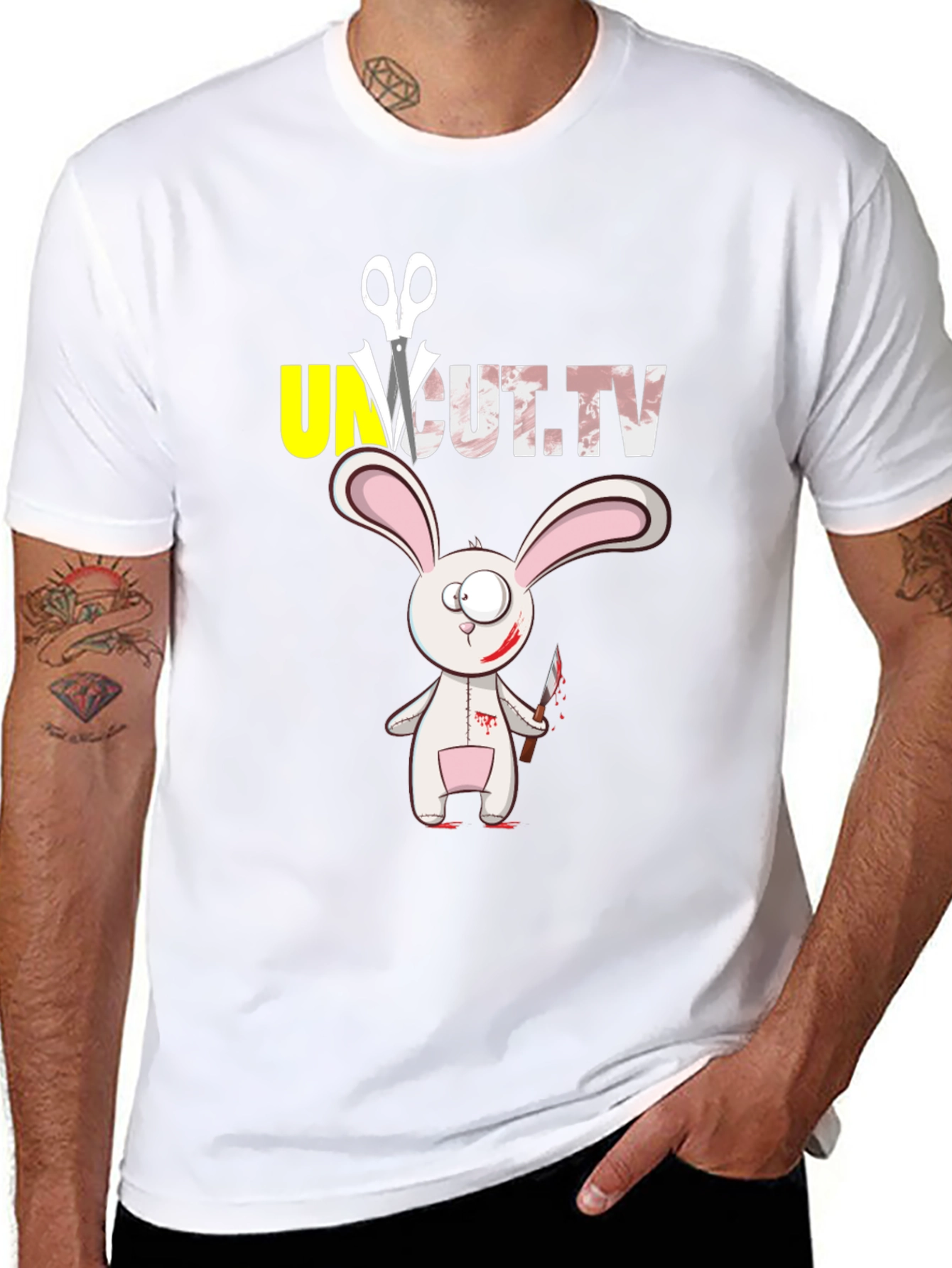 Uncut TV Rabbit Graphic T-Shirt