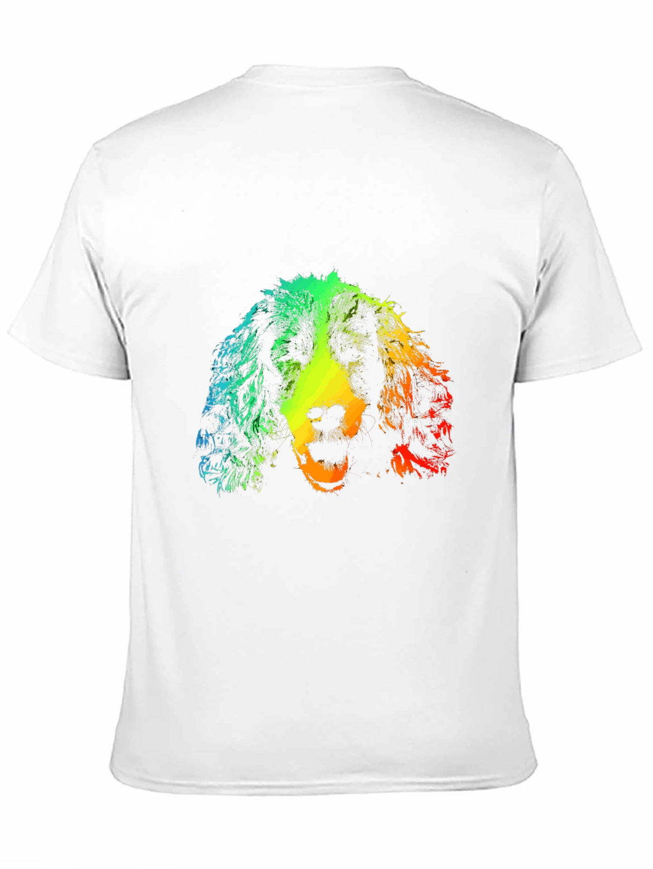Rainbow Dog Graphic Tee - Black Cotton T-Shirt