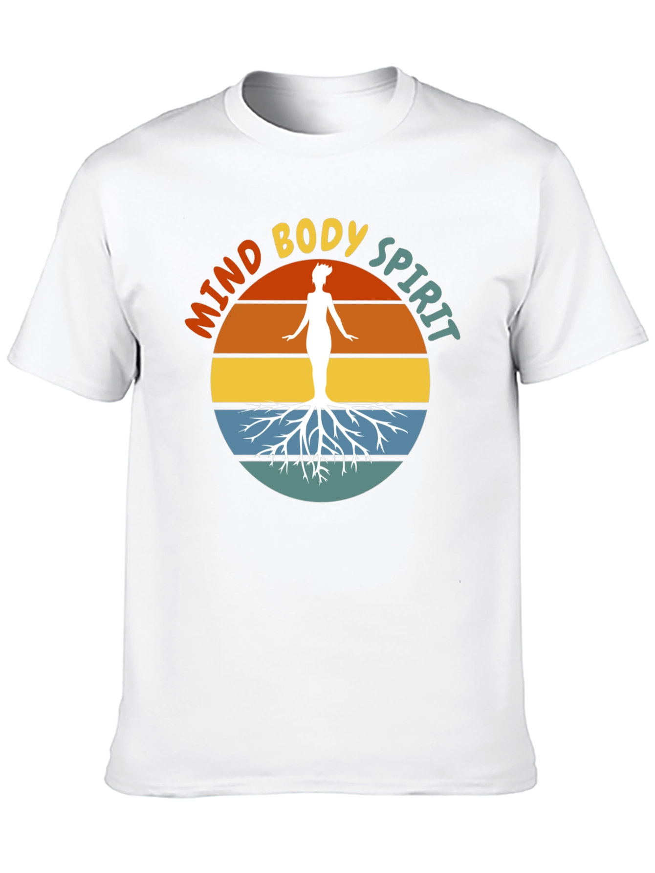 Mind Body Spirit Tee - Graphic Print Black T-Shirt