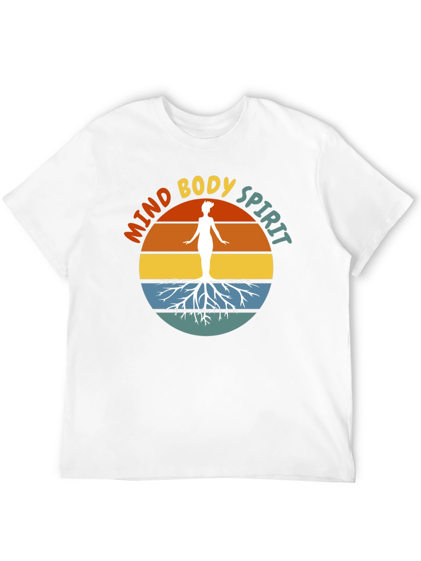 Mind Body Spirit Tee - Graphic Print Black T-Shirt