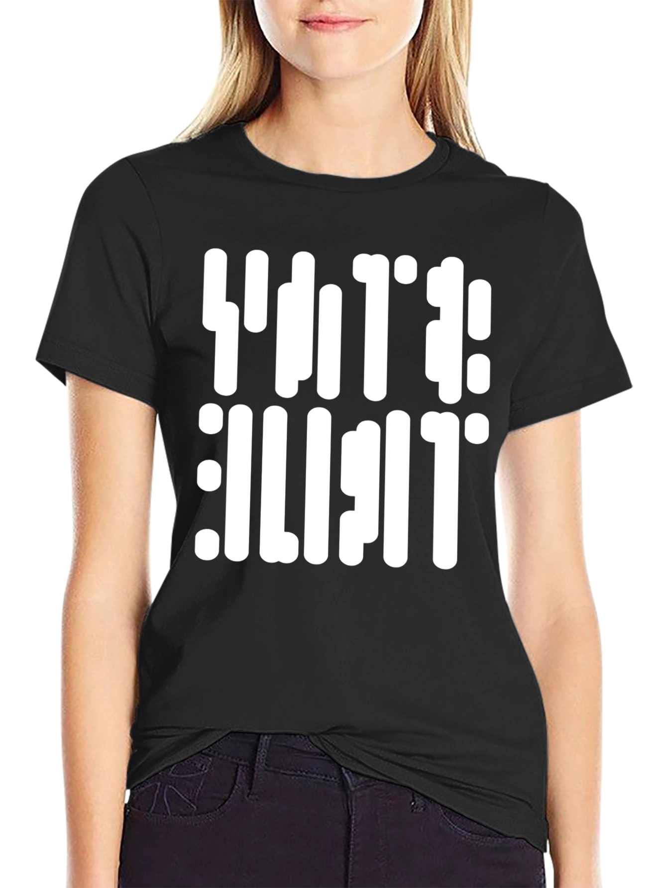 Retro Text Black T-Shirt