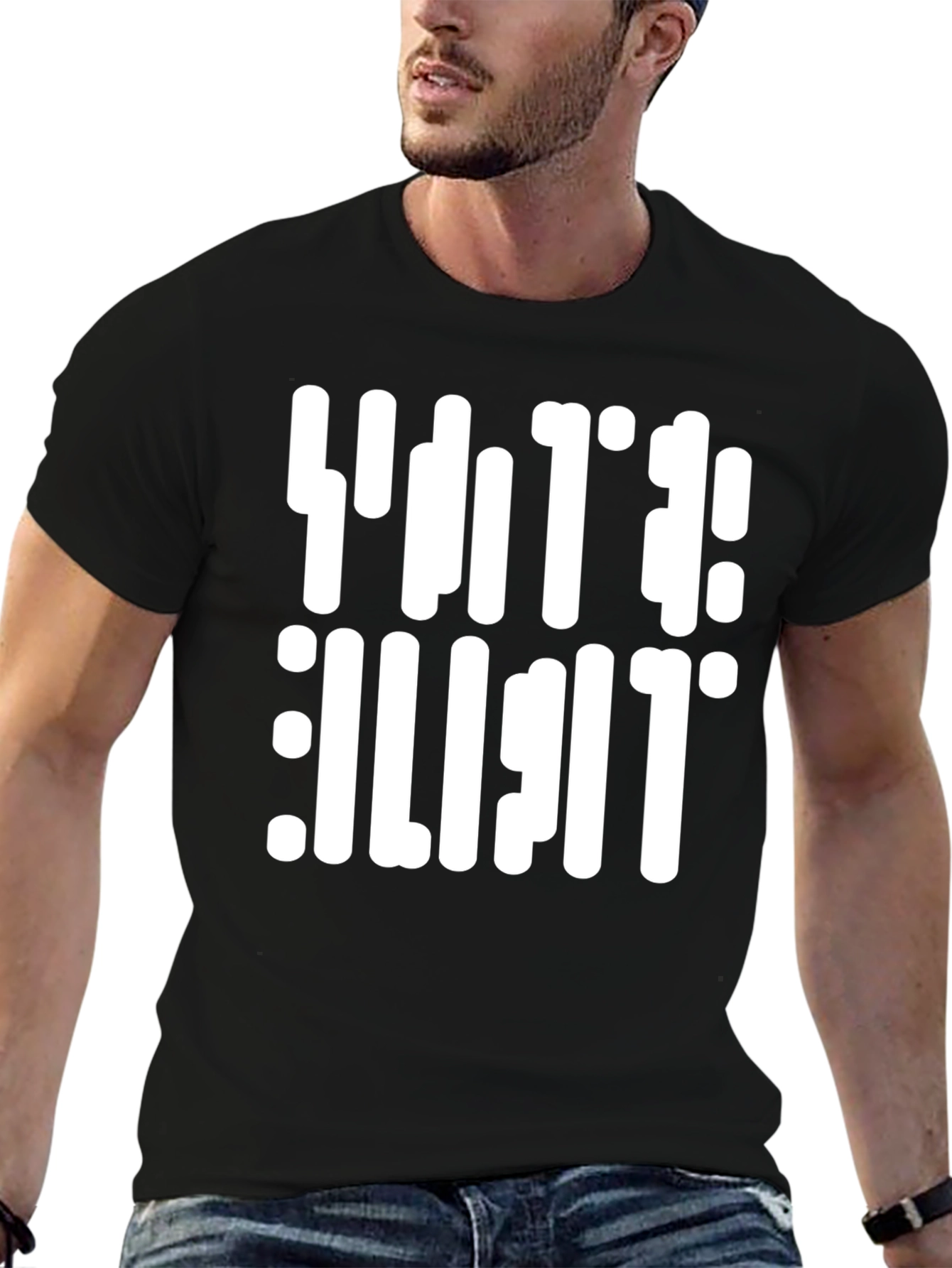Retro Text Black T-Shirt