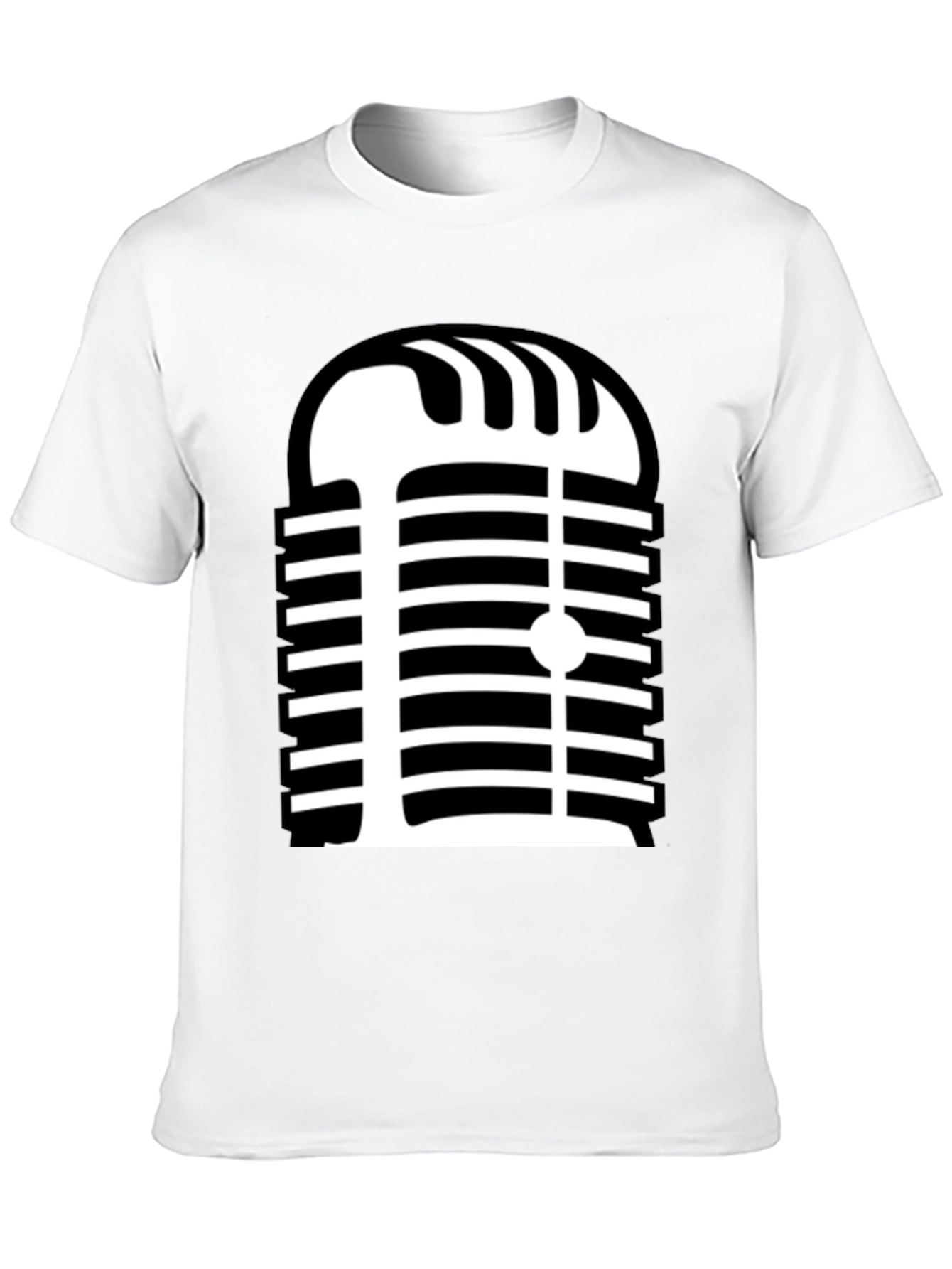 Retro Microphone Graphic Tee - Classic Style