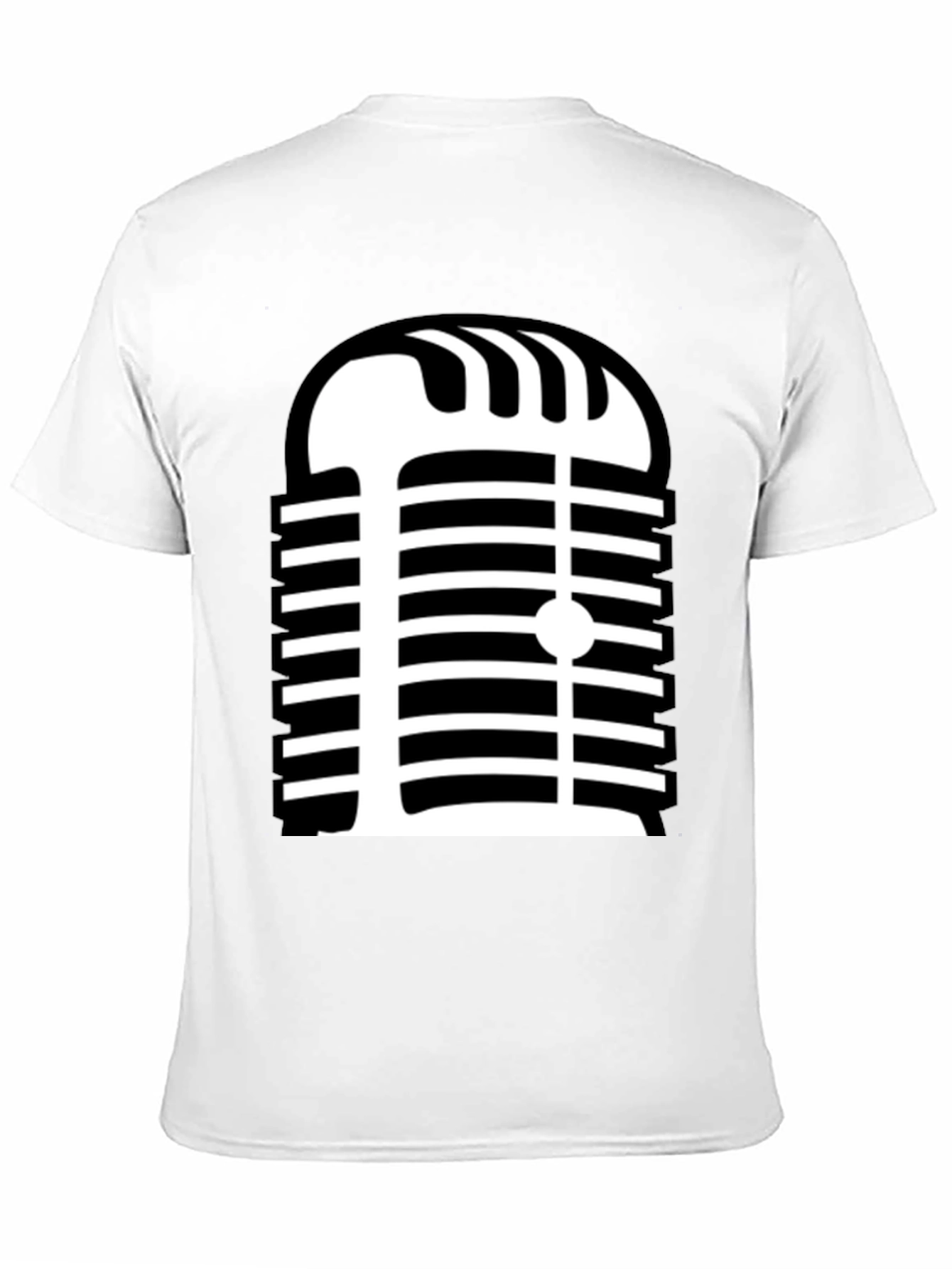 Retro Microphone Graphic Tee - Classic Style