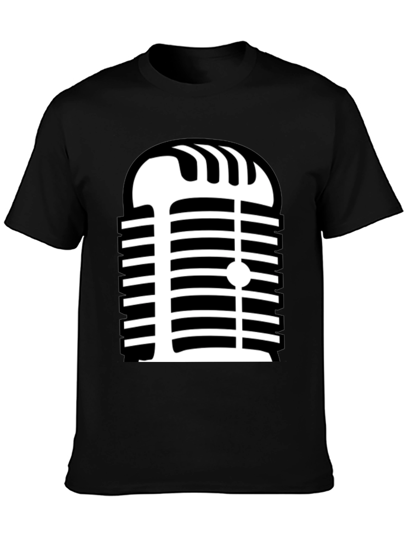 Retro Microphone Graphic Tee - Classic Style