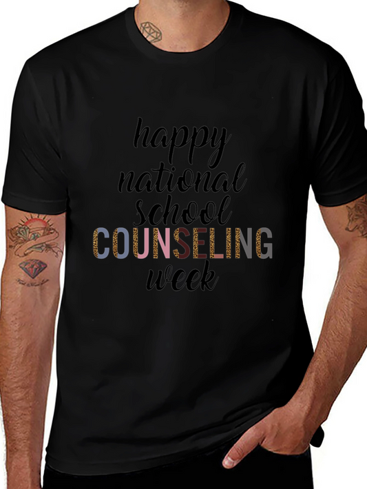 Happy National School Counseling Week Black T-Shirt