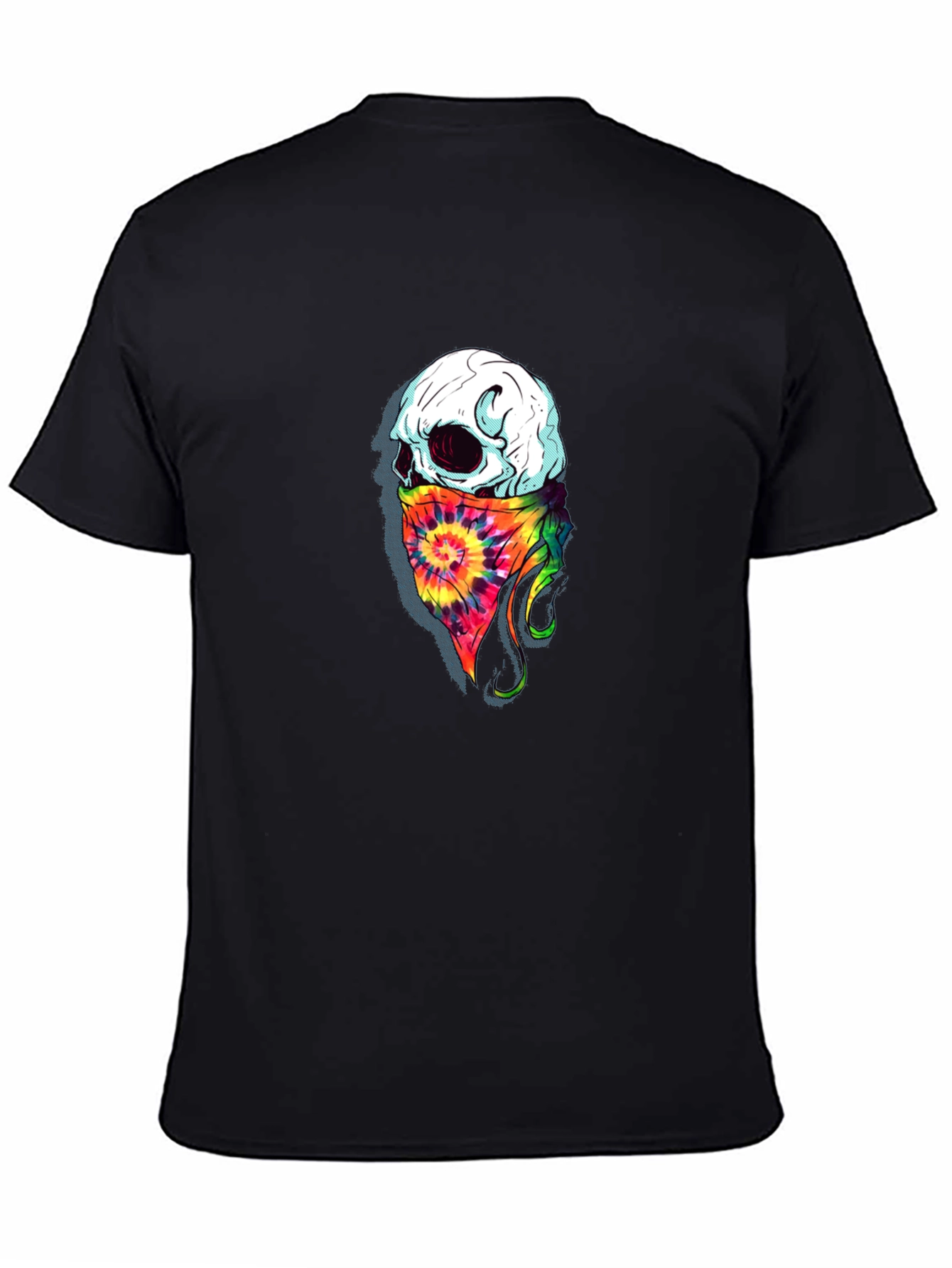 Skull Tie Dye Bandana Graphic Tee