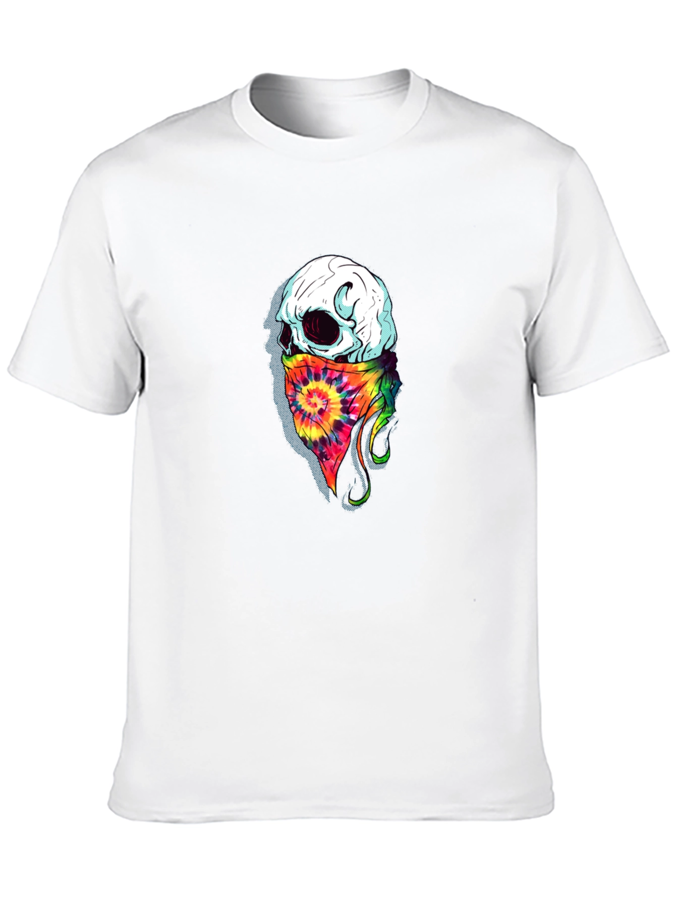 Skull Tie Dye Bandana Graphic Tee