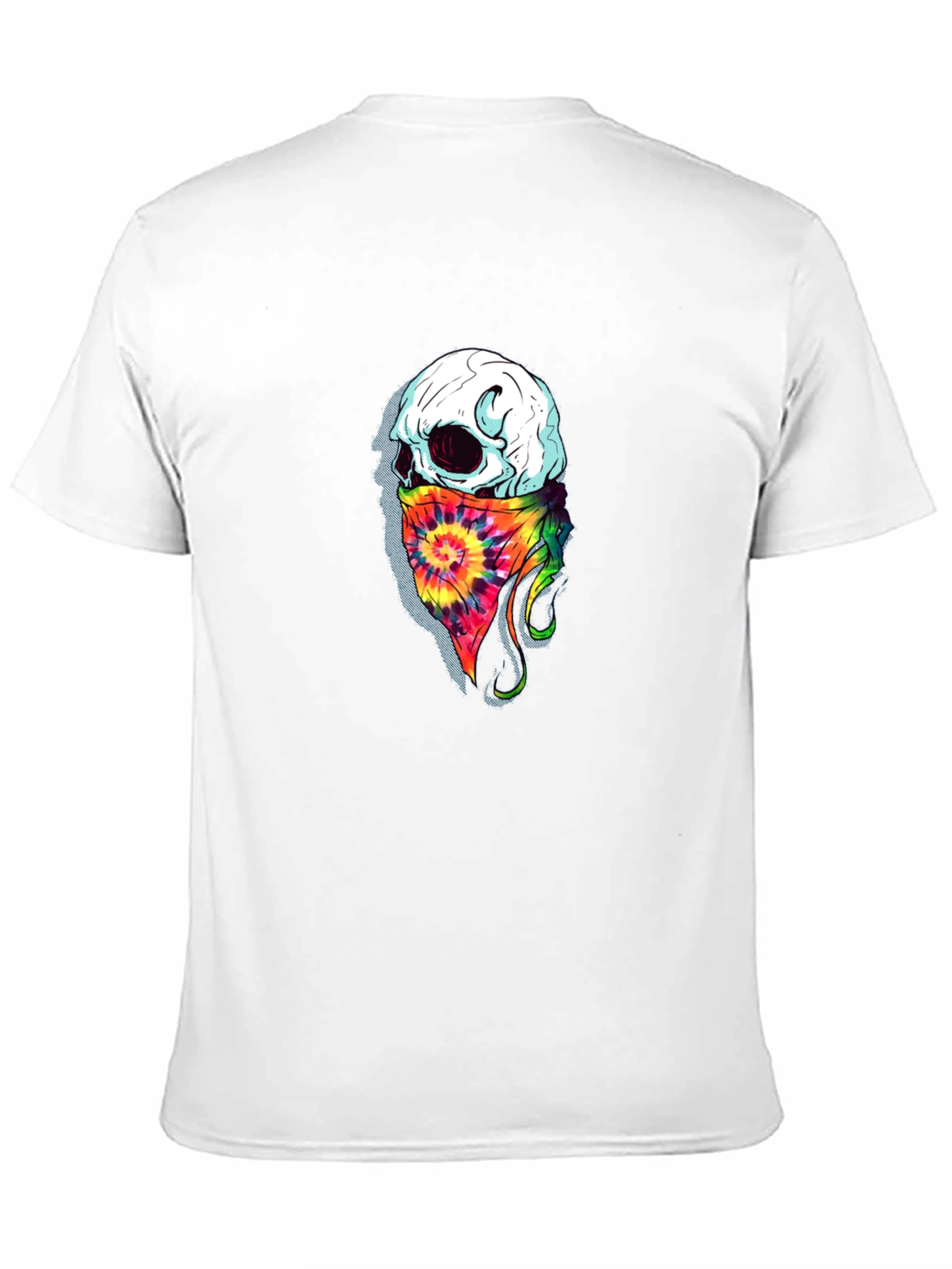 Skull Tie Dye Bandana Graphic Tee