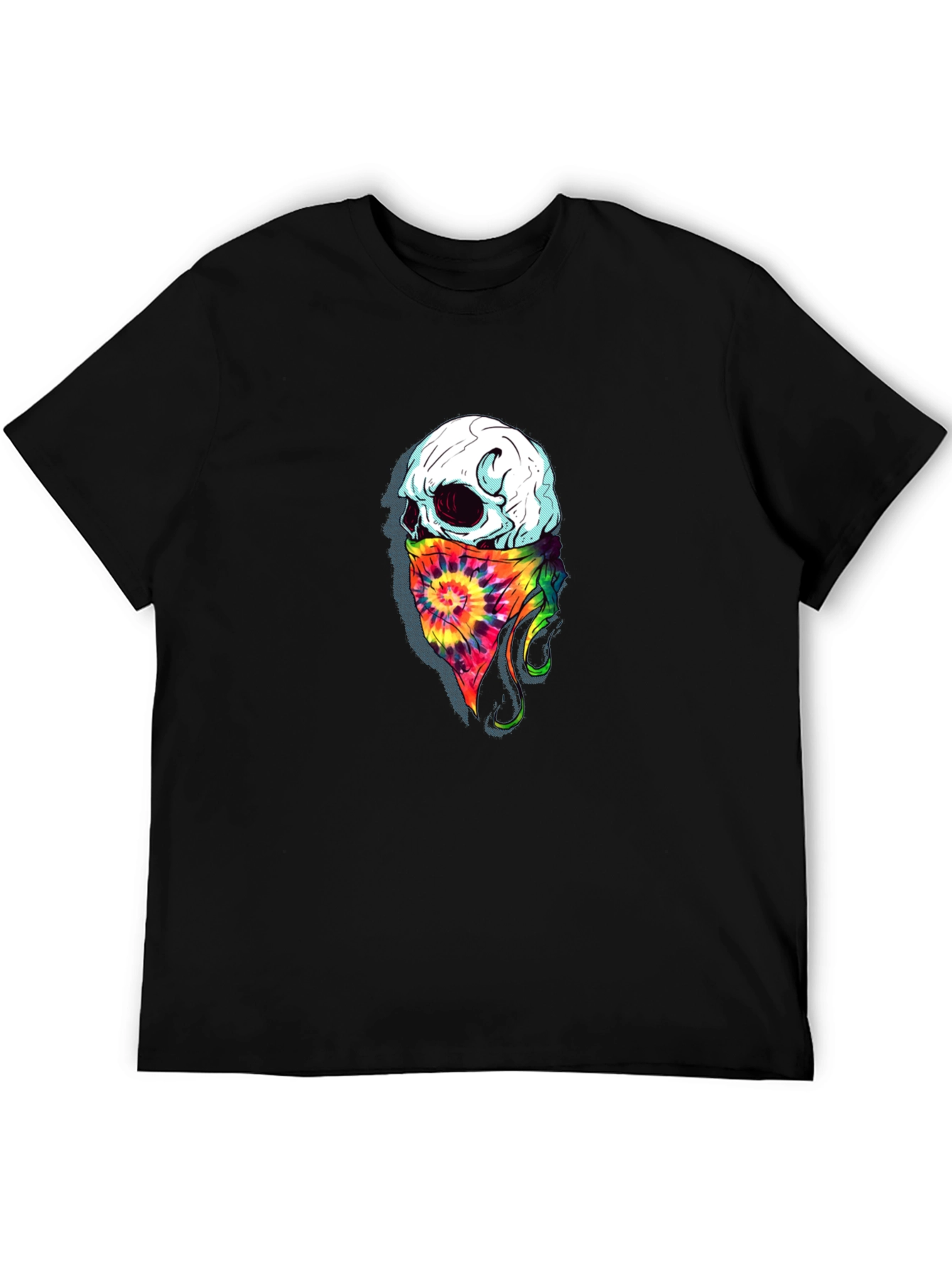 Skull Tie Dye Bandana Graphic Tee