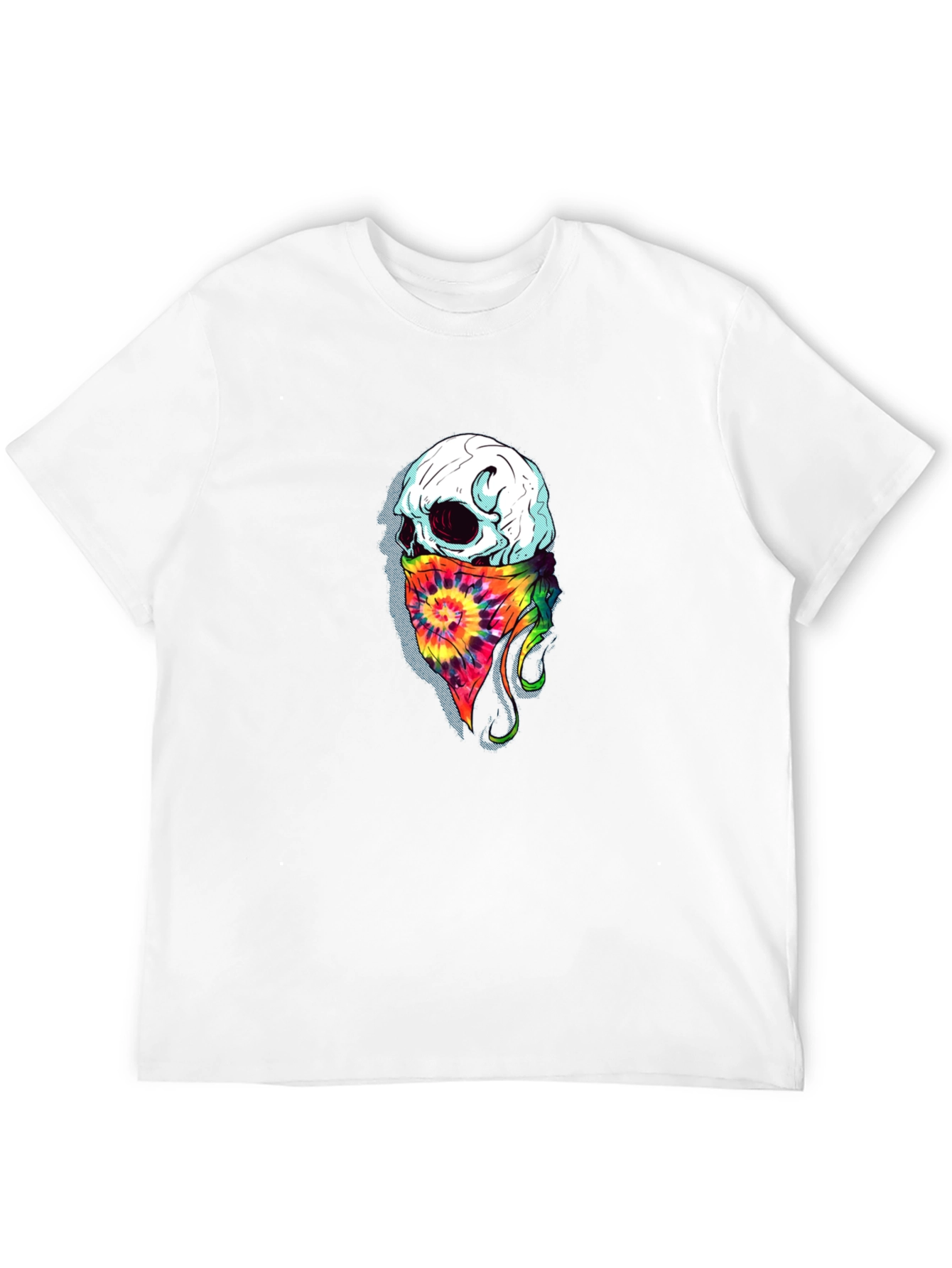 Skull Tie Dye Bandana Graphic Tee