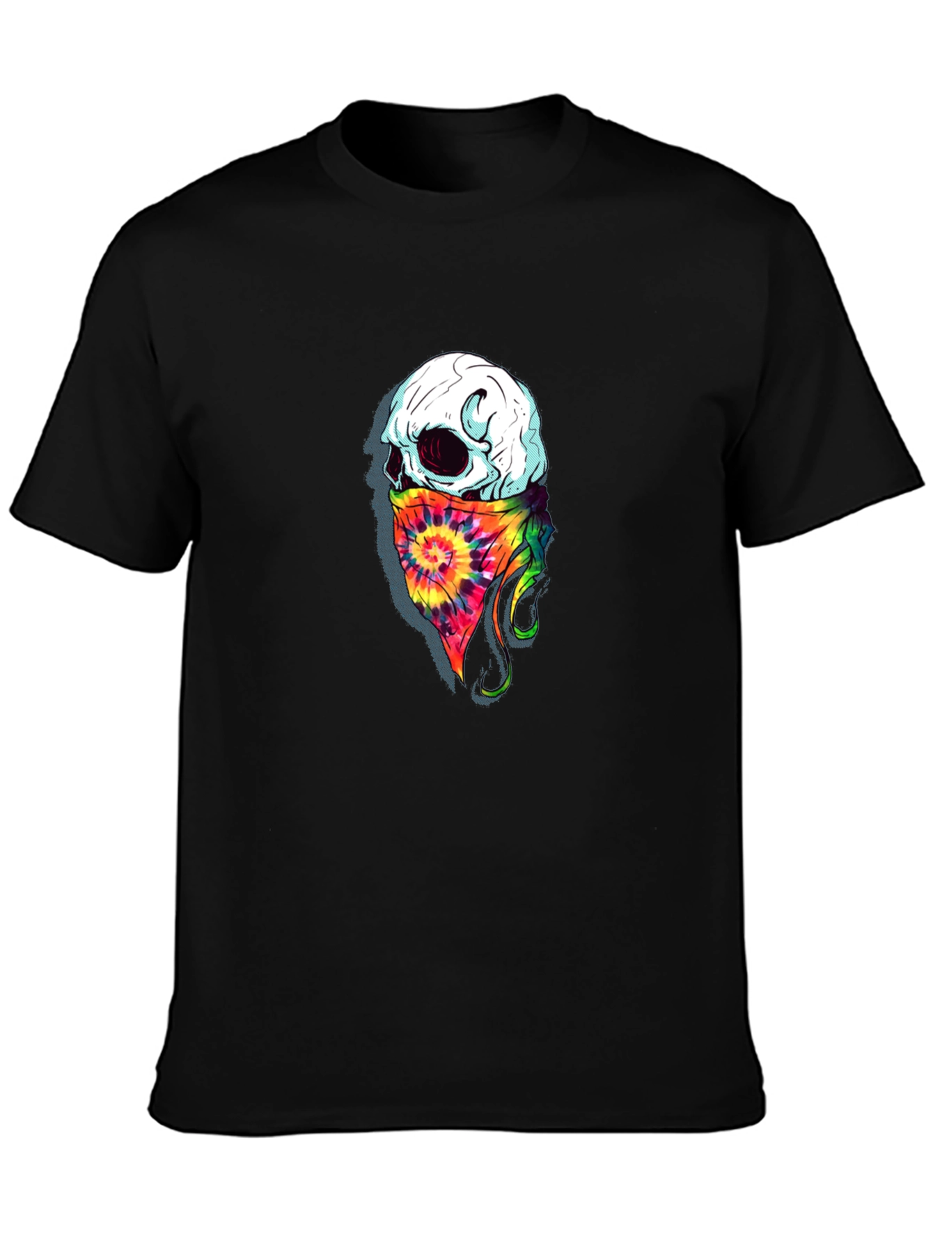 Skull Tie Dye Bandana Graphic Tee