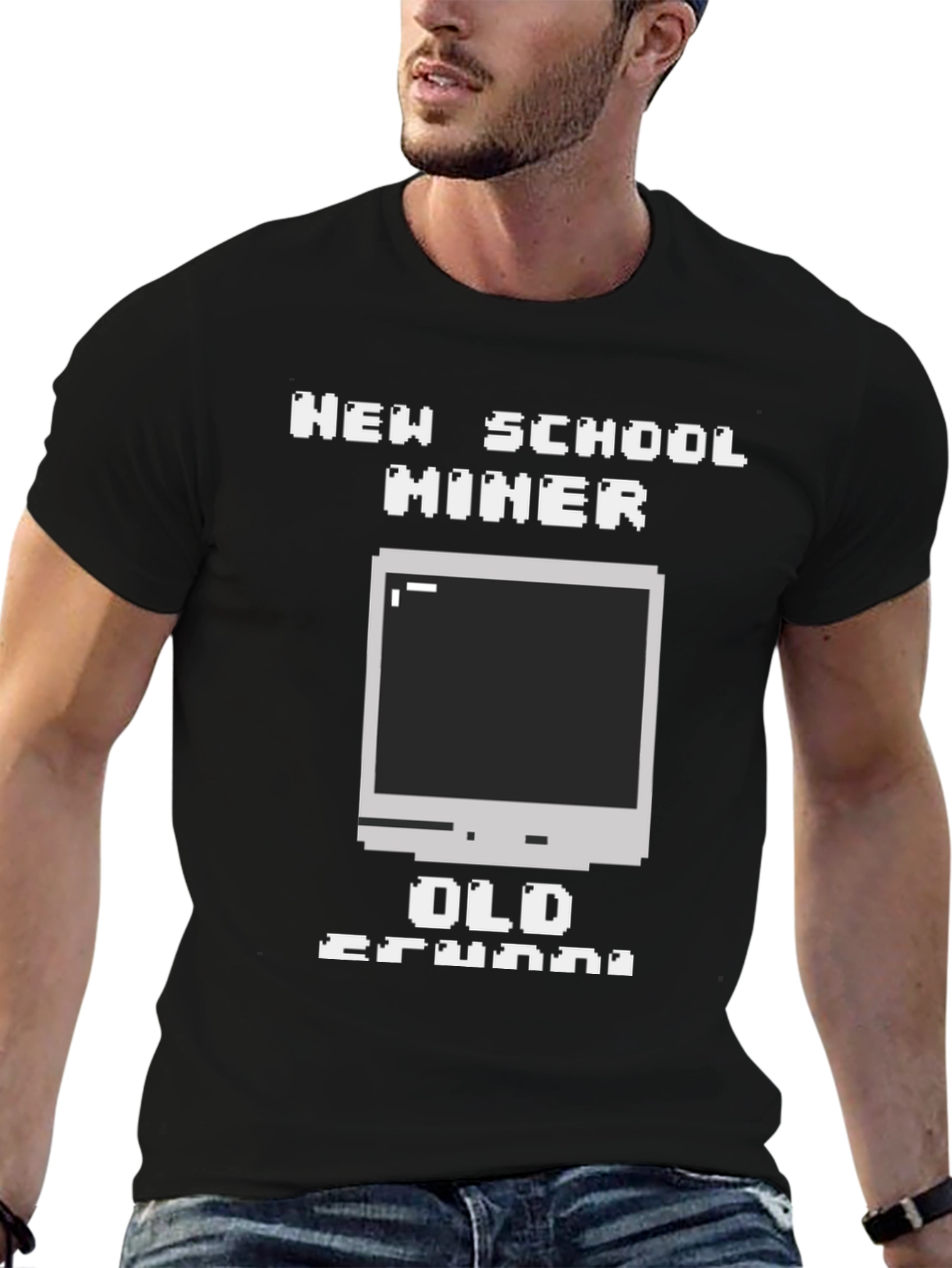 New School Miner Old Console T-Shirt