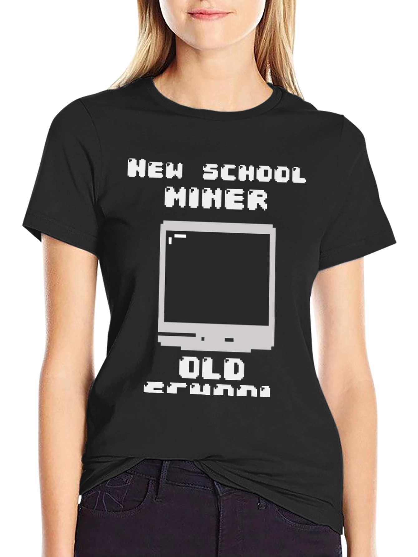 New School Miner Old Console T-Shirt