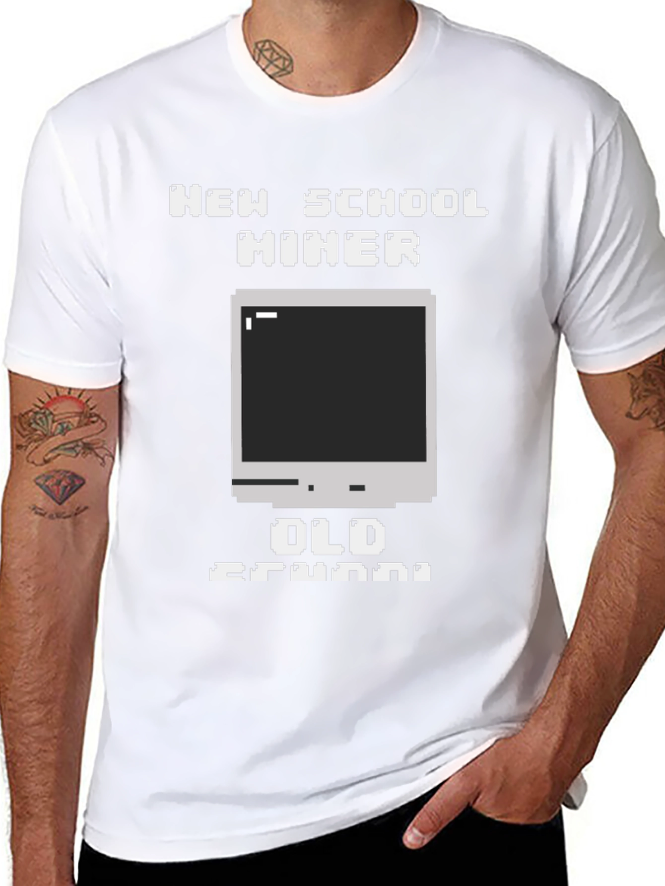 New School Miner Old Console T-Shirt