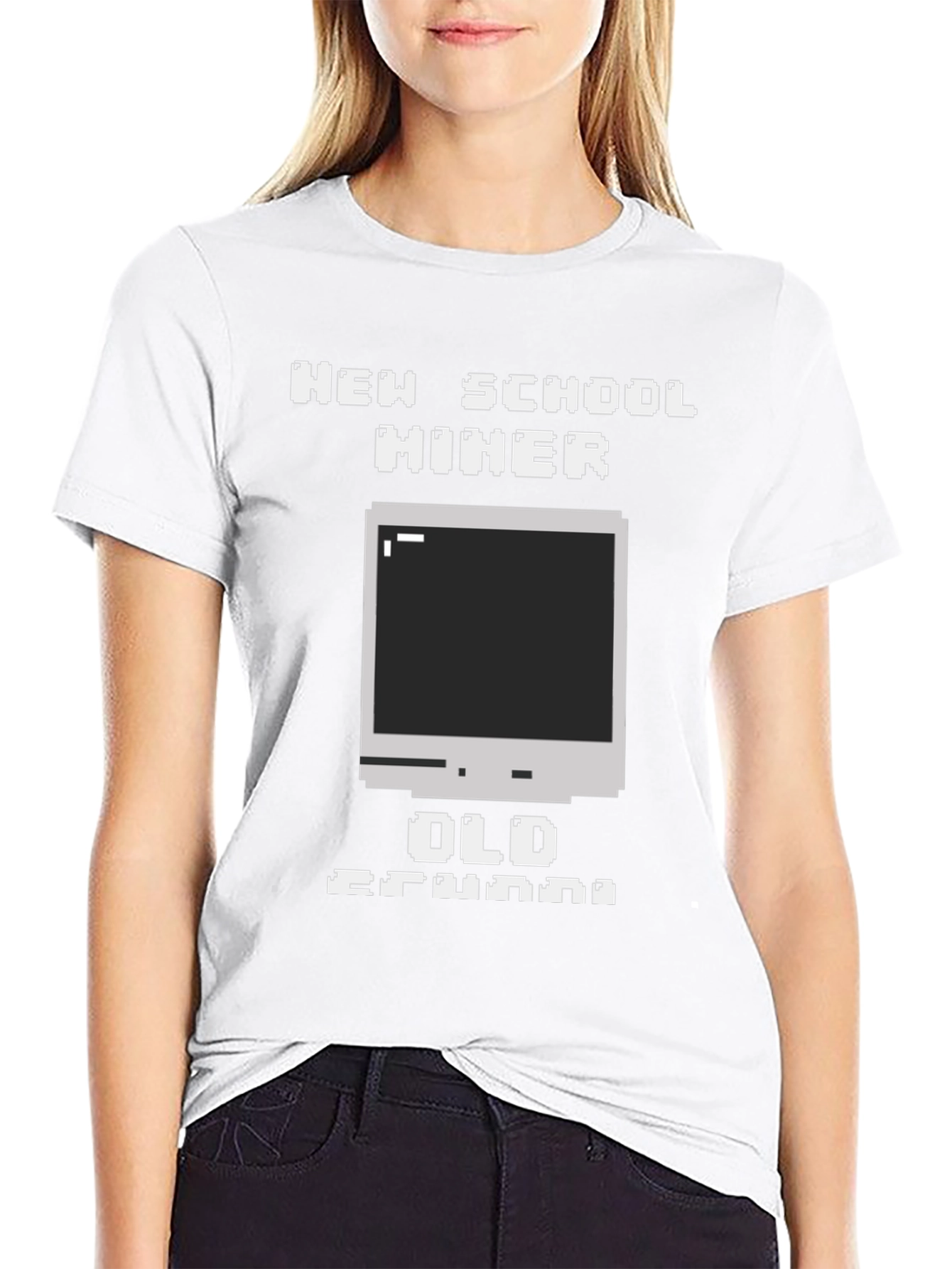 New School Miner Old Console T-Shirt