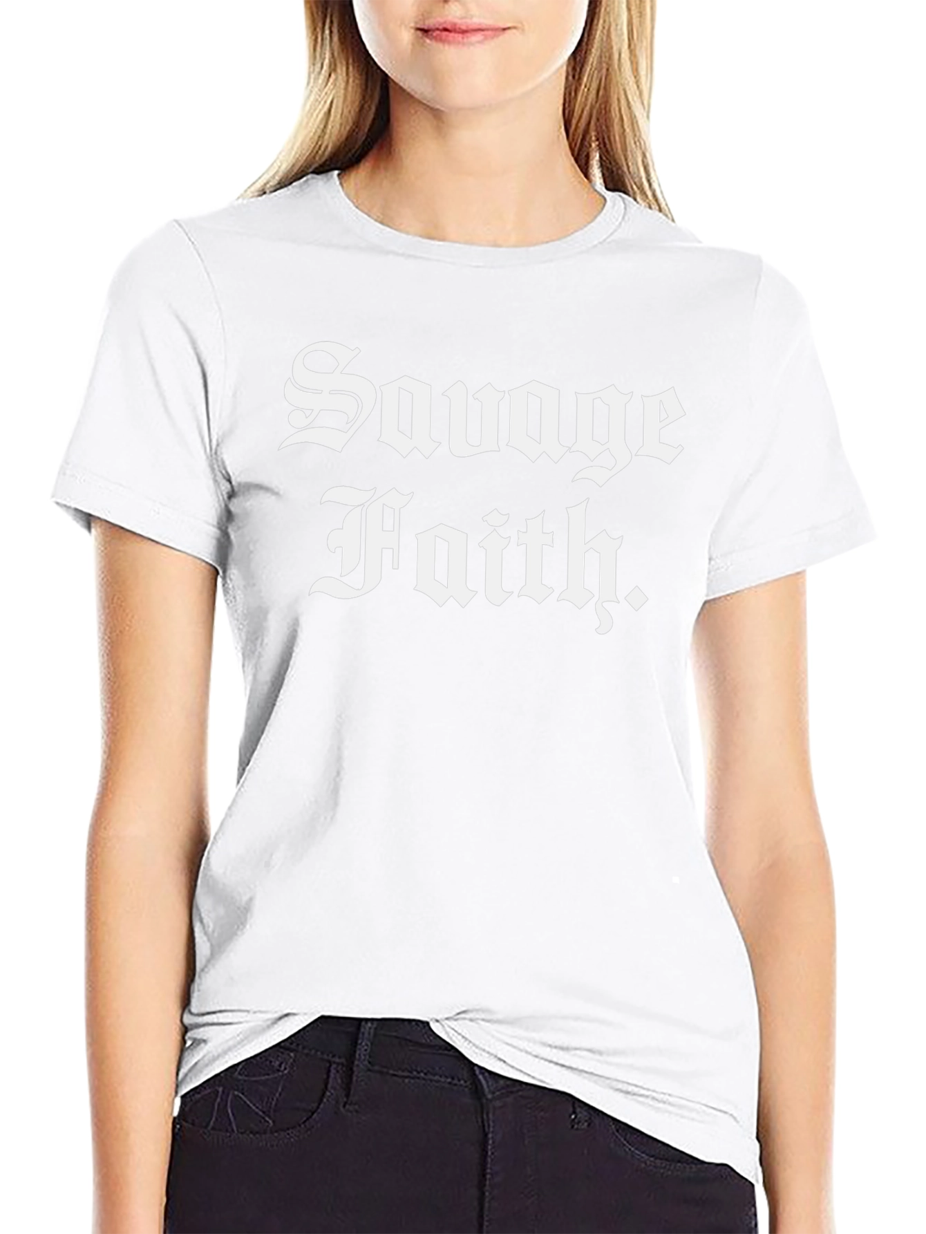 Savage Faith Black T-Shirt - Bold Statement Tee