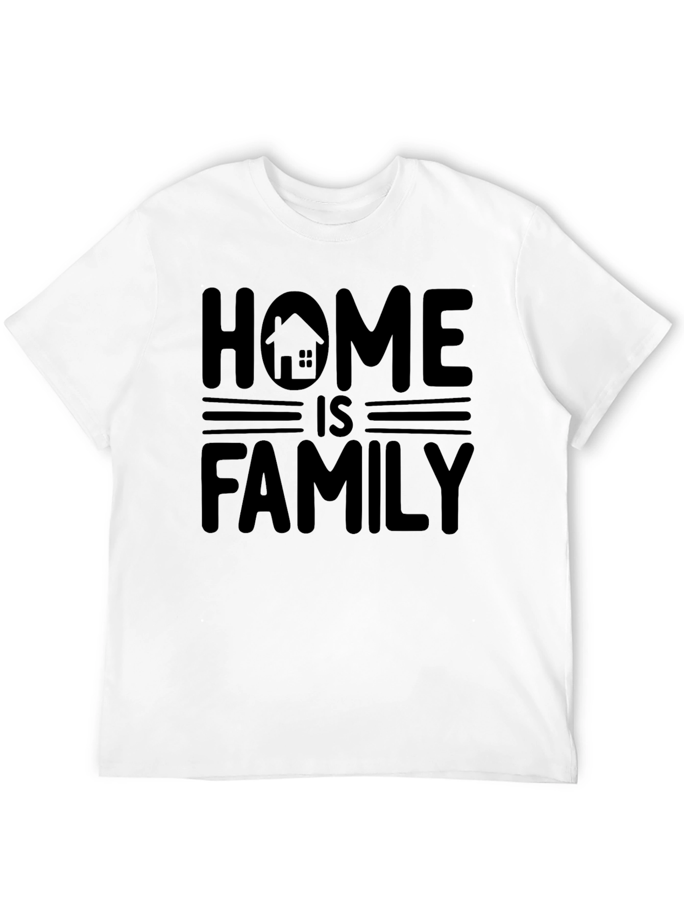 Home Is Family Graphic Tee - Black Casual Shirt