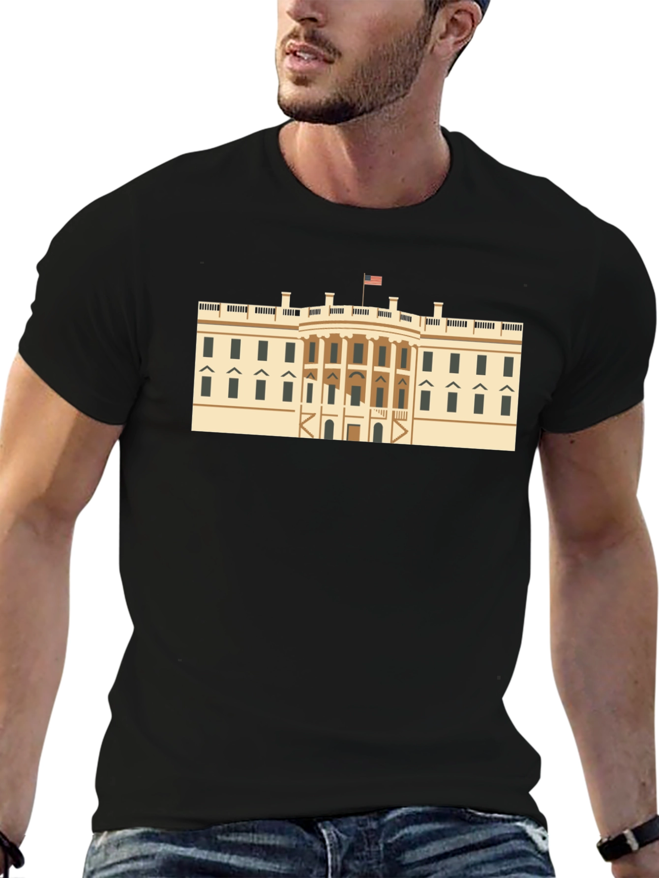 White House Graphic Tee - Patriotic Style