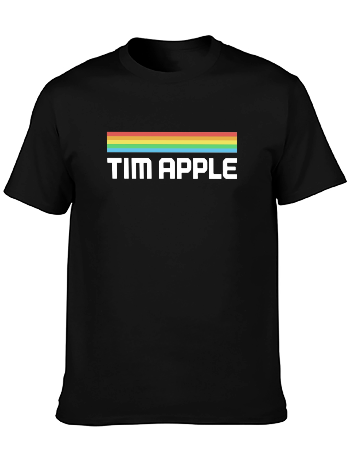 Tim Apple Rainbow T-Shirt - Black