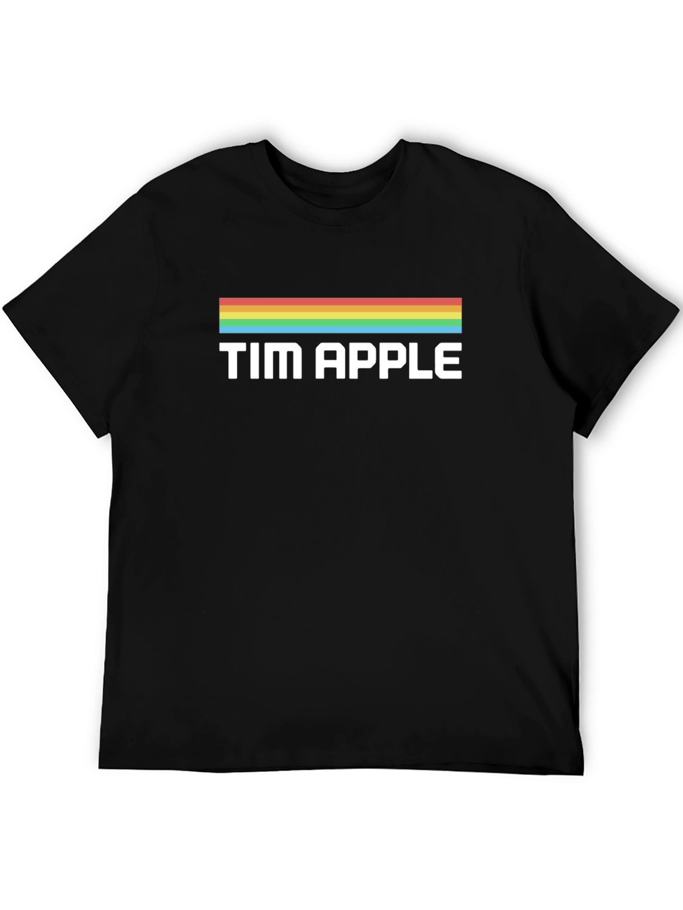 Tim Apple Rainbow T-Shirt - Black