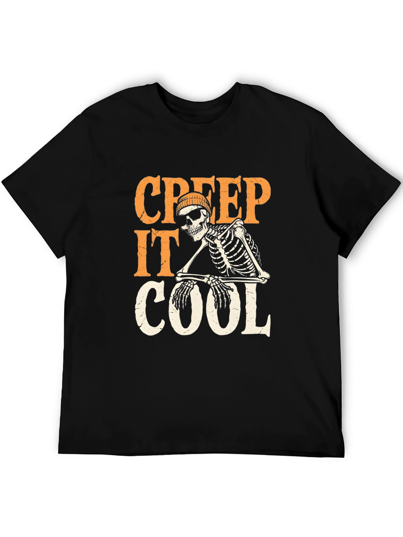 Creep It Cool Skeleton Graphic Tee - Black