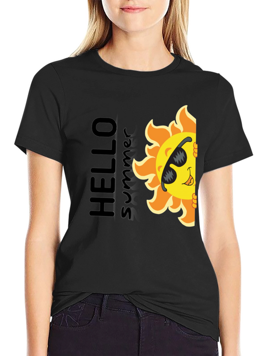 Hello Summer Sun Graphic T-Shirt