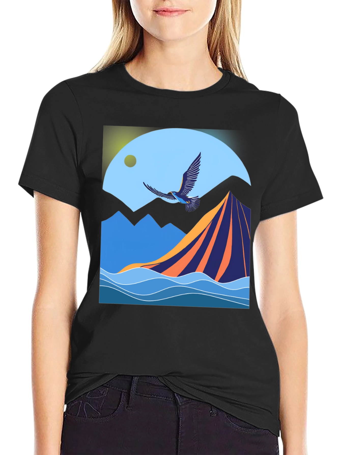 Mountain & Bird Graphic Tee
