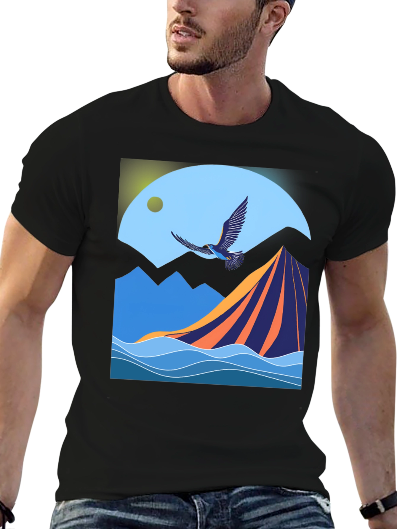 Mountain & Bird Graphic Tee