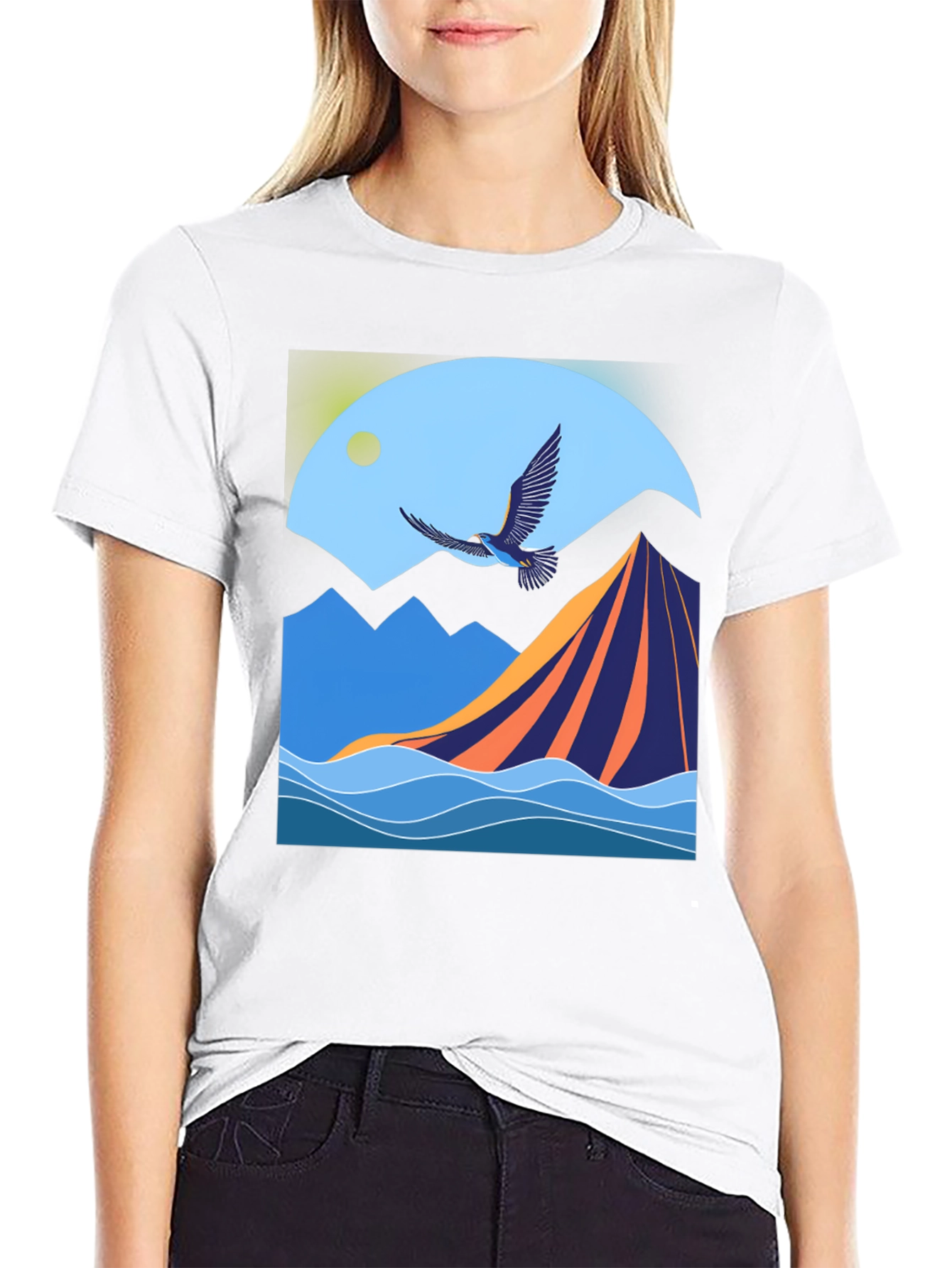 Mountain & Bird Graphic Tee