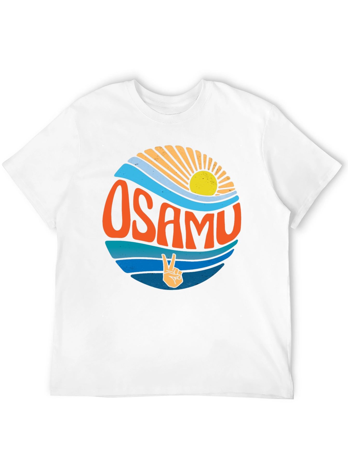 Osamu Graphic Print Tee - Retro Surf Design