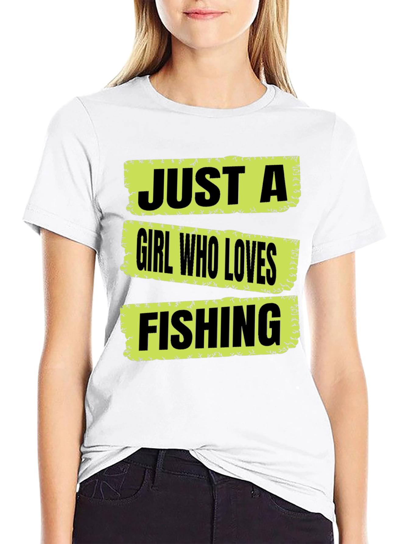 Just A Girl Who Loves Fishing Graphic T-Shirt