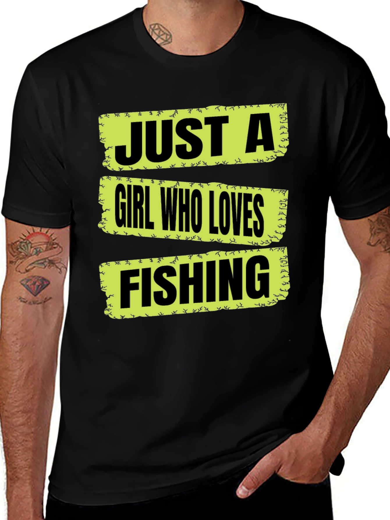 Just A Girl Who Loves Fishing Graphic T-Shirt