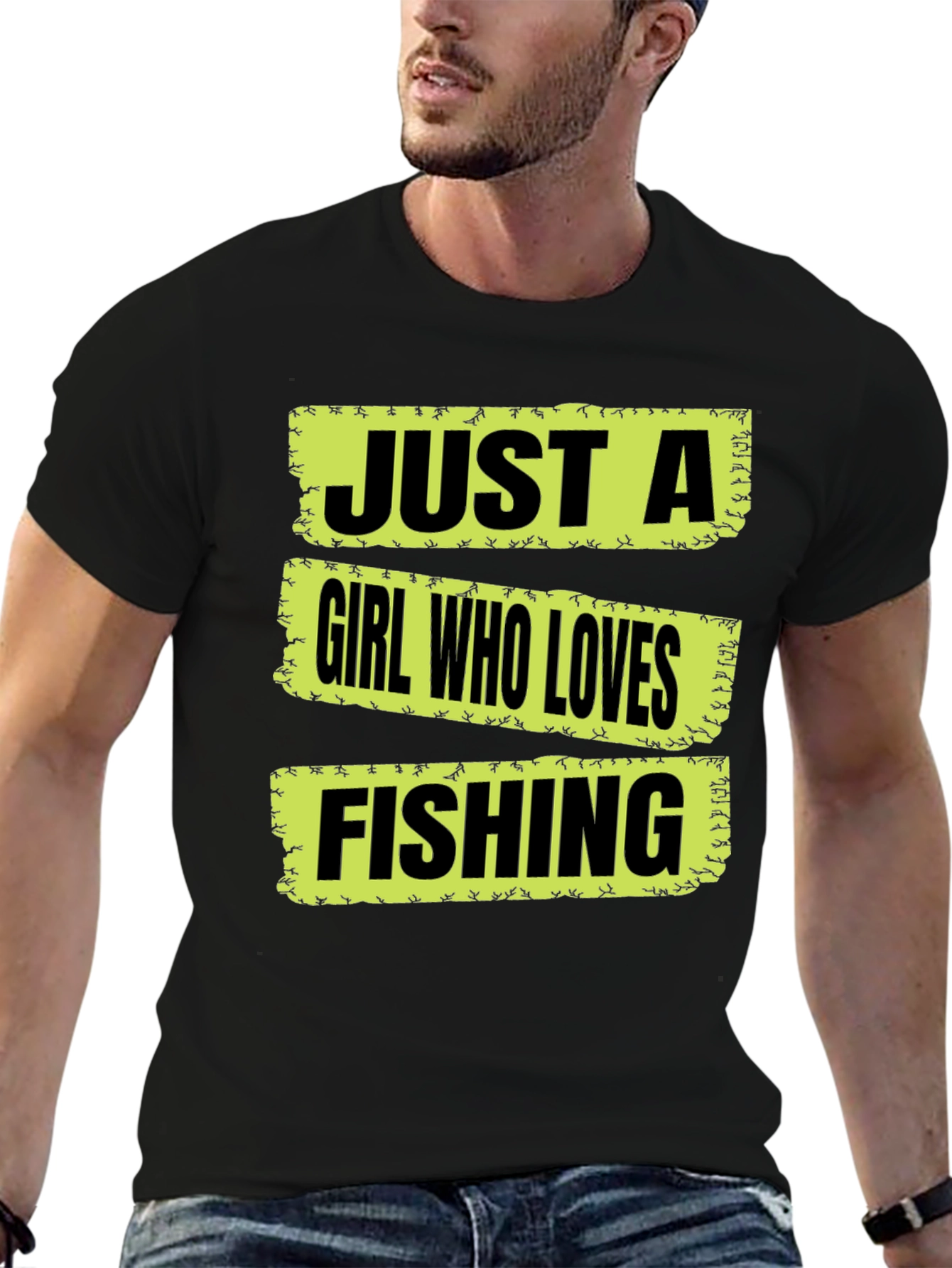 Just A Girl Who Loves Fishing Graphic T-Shirt